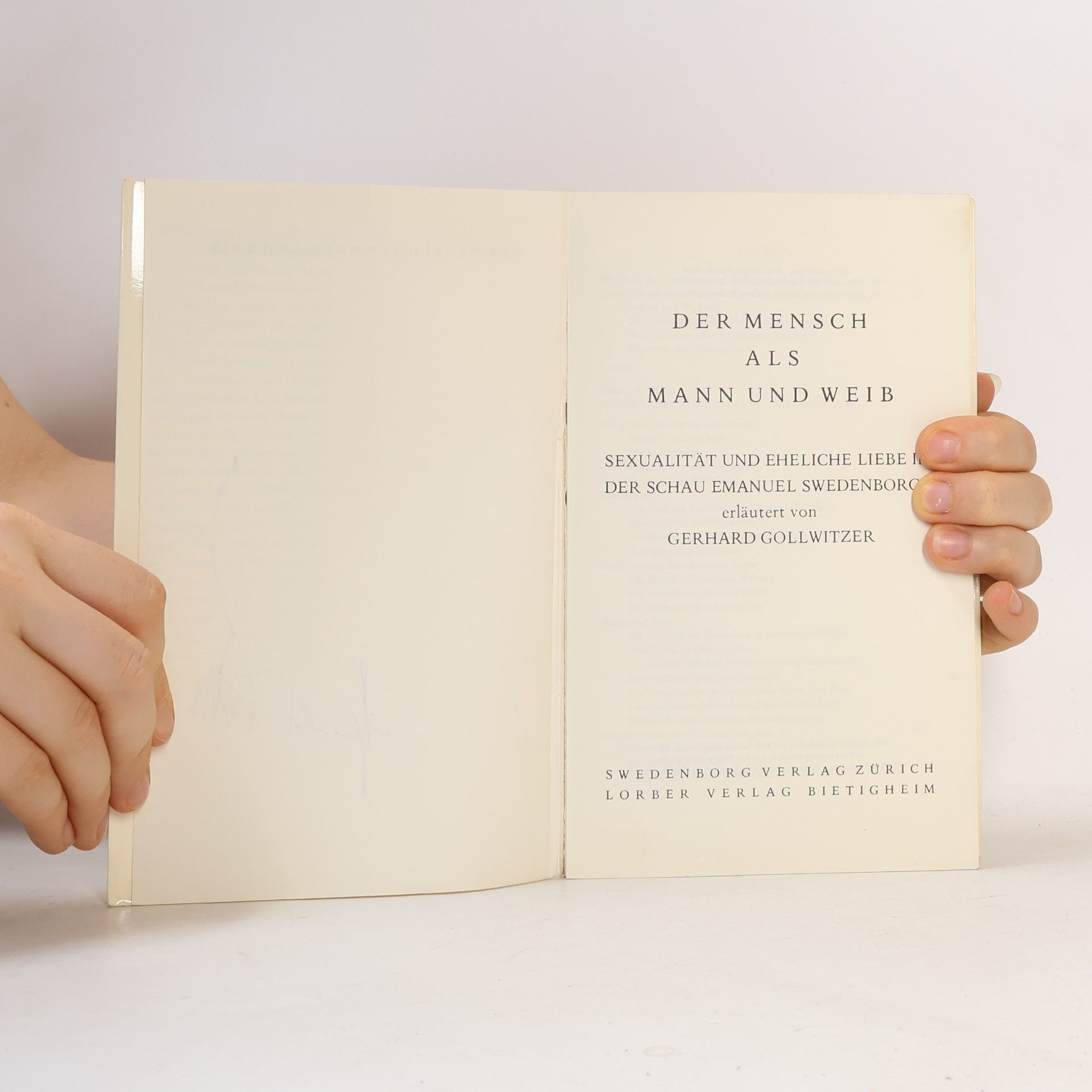 Emmanuel Swedenborg Der Mensch als Mann und Weib