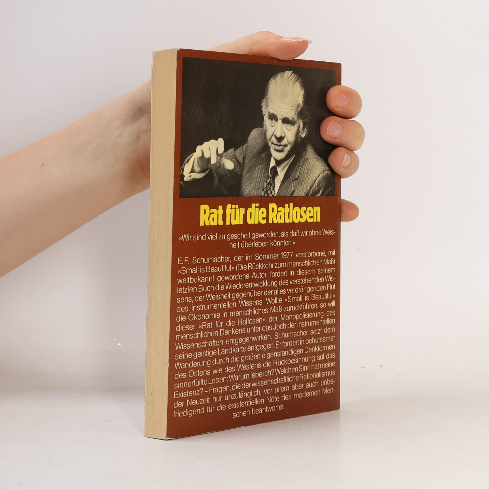 Ernst Friedrich Schumacher Rat für die Ratlosen