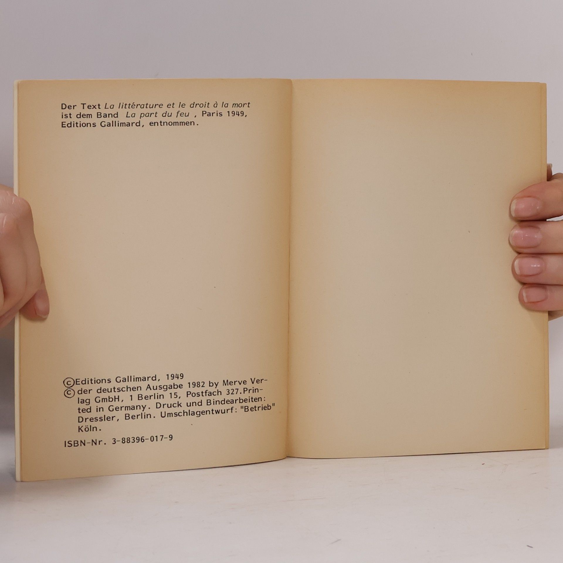 Maurice Blanchot Die Literatur und das Recht auf den Tod