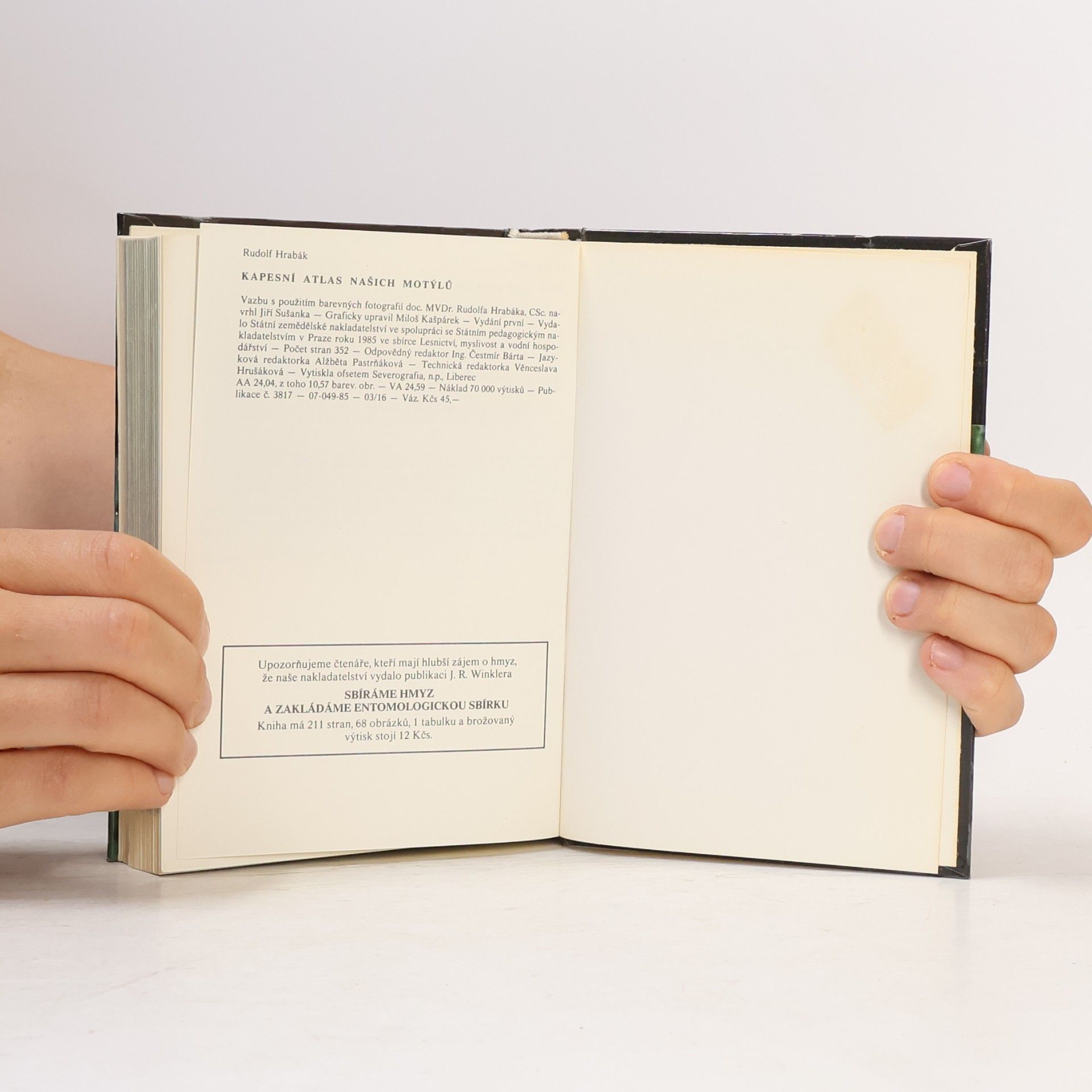 Rudolf Hrabák Kapesní atlas našich motýlů