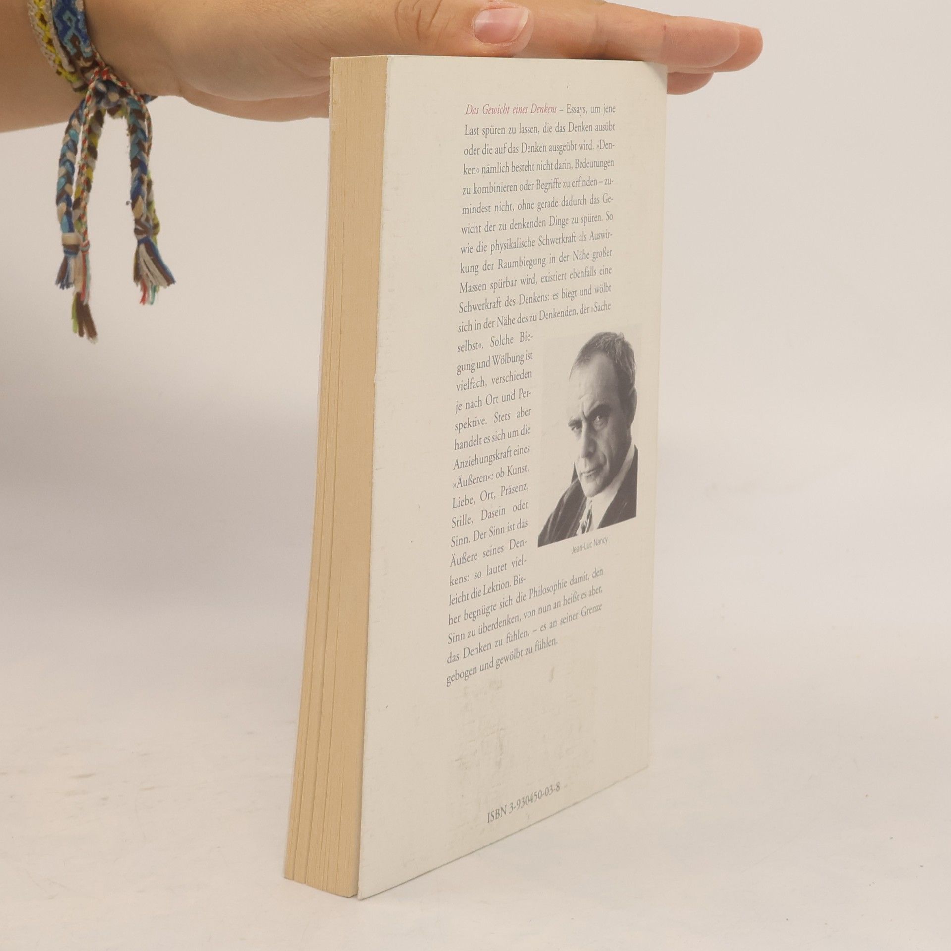 Jean-Luc Nancy Das Gewicht eines Denkens