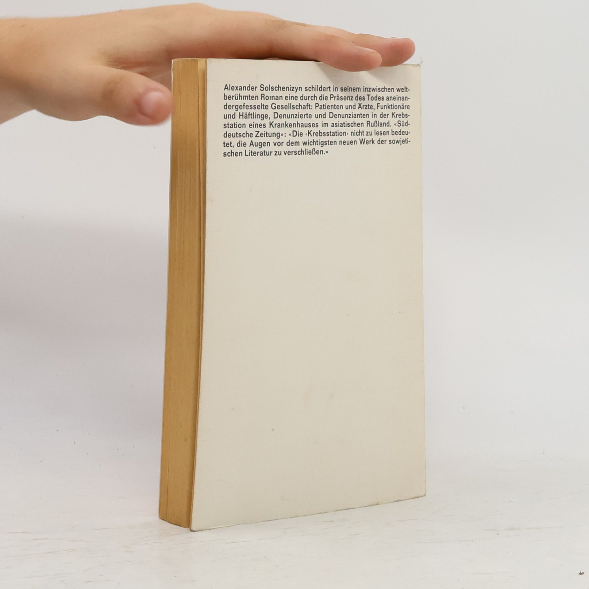 Aleksandr Solzhenitsyn Krebsstation. Roman in zwei Büchern. Buch 1