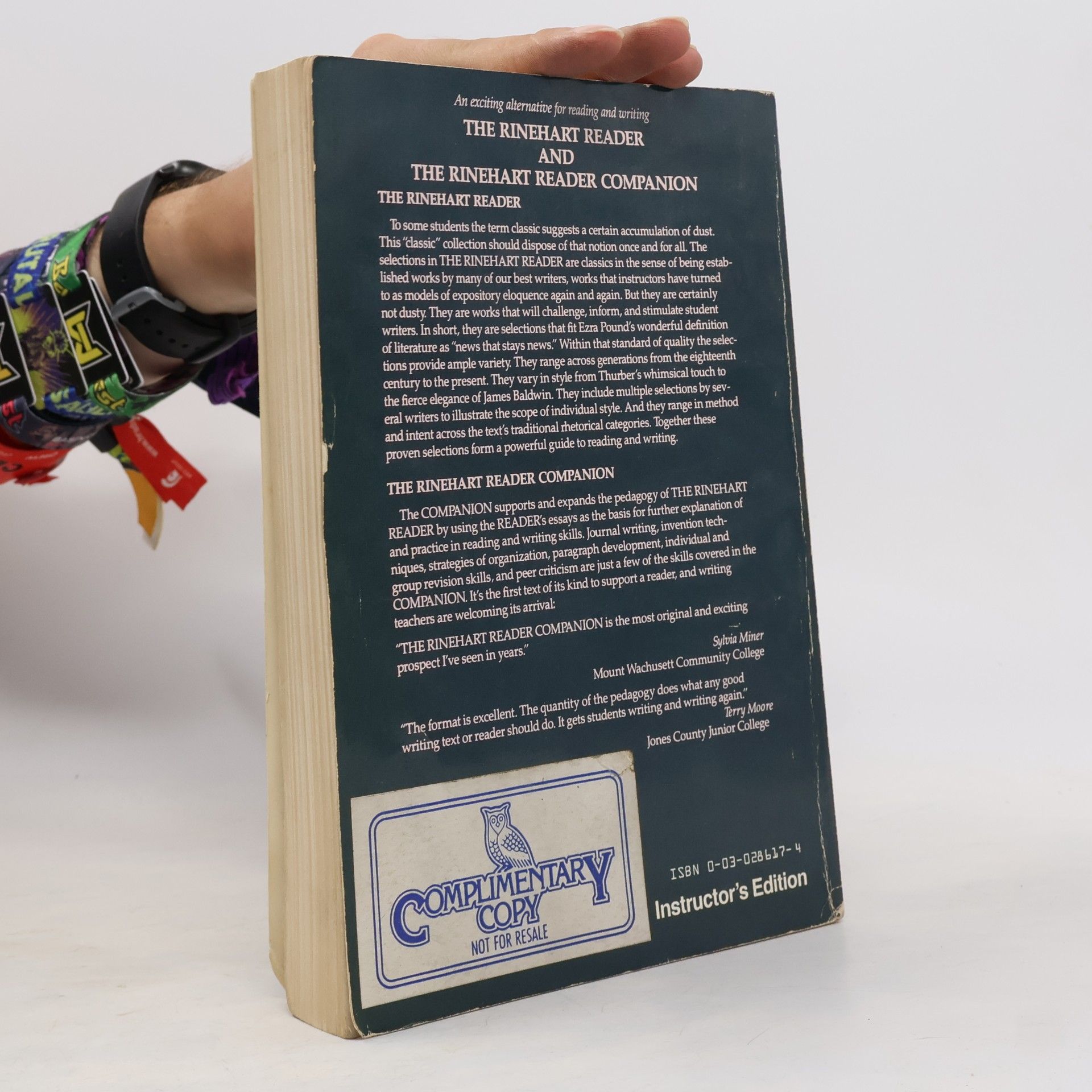 Jean Wyrick The Rinehart Reader Instructor's Edition
