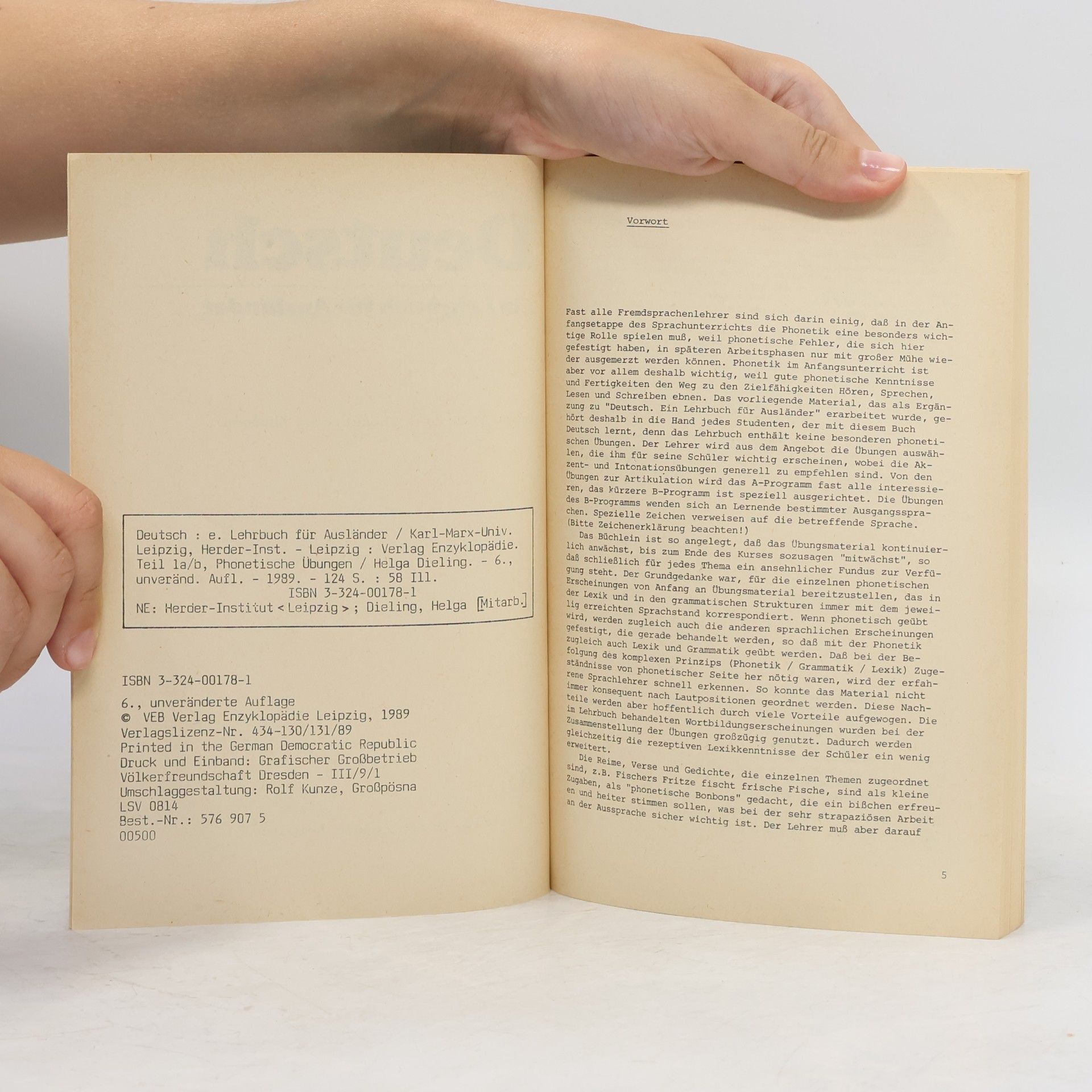 Helga Dieling Phonetische Übungen Deutsch 1a/b ein Lehrbuch DaF