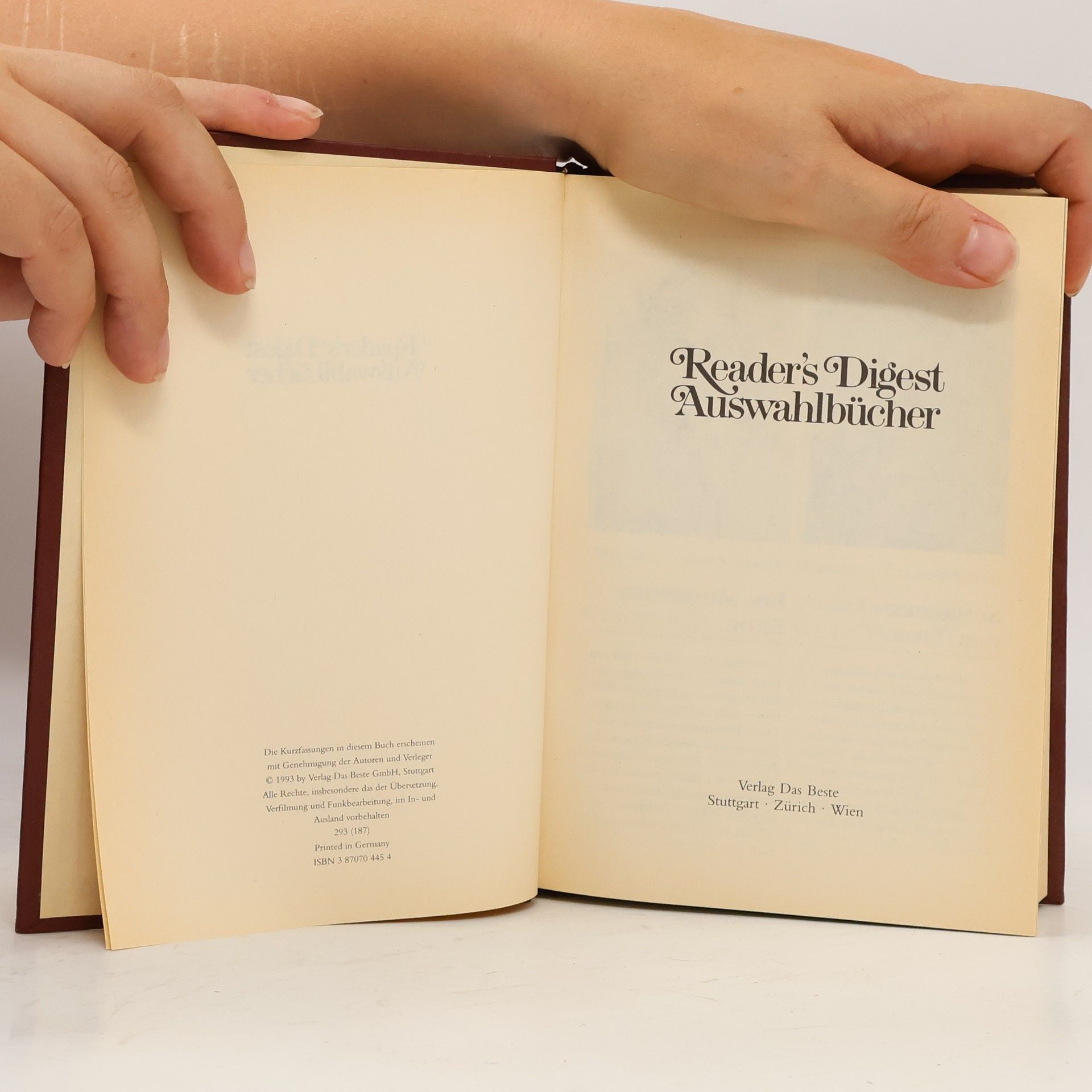 Stefanie Zweig Reader's Digest Auswahlbücher: Schrecken der Tiefe. Ein Mundvoll Erde. Schwarze Geschäfte. Verhängnisvolle Ferien
