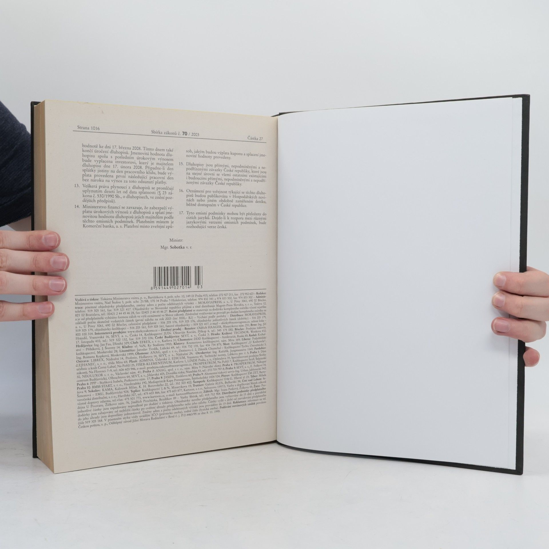 Collectif d'auteurs Sbírka zákonů ČR 1/2003