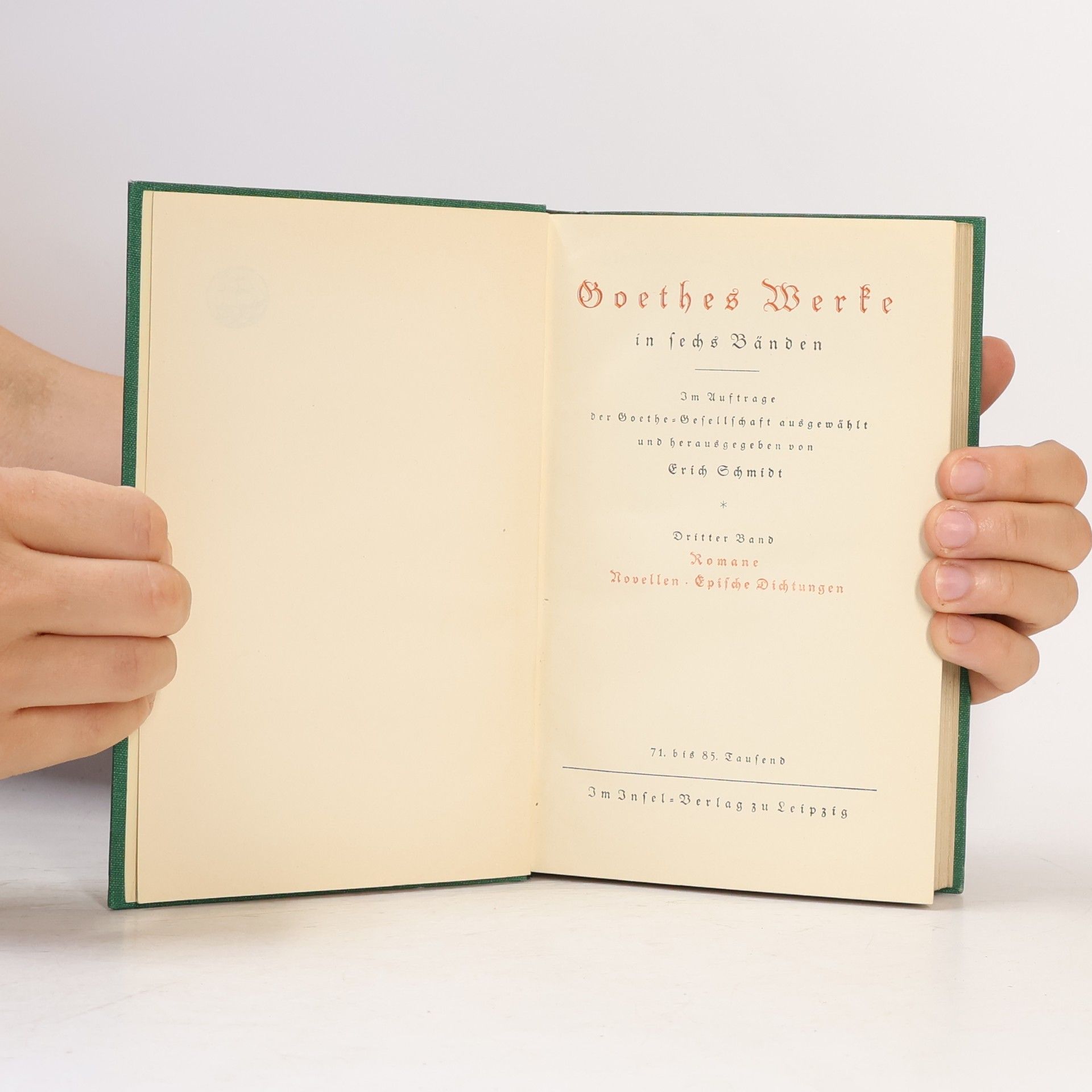 Johann Wolfgang von Goethe Goethes Werke in sechs Bänden 3