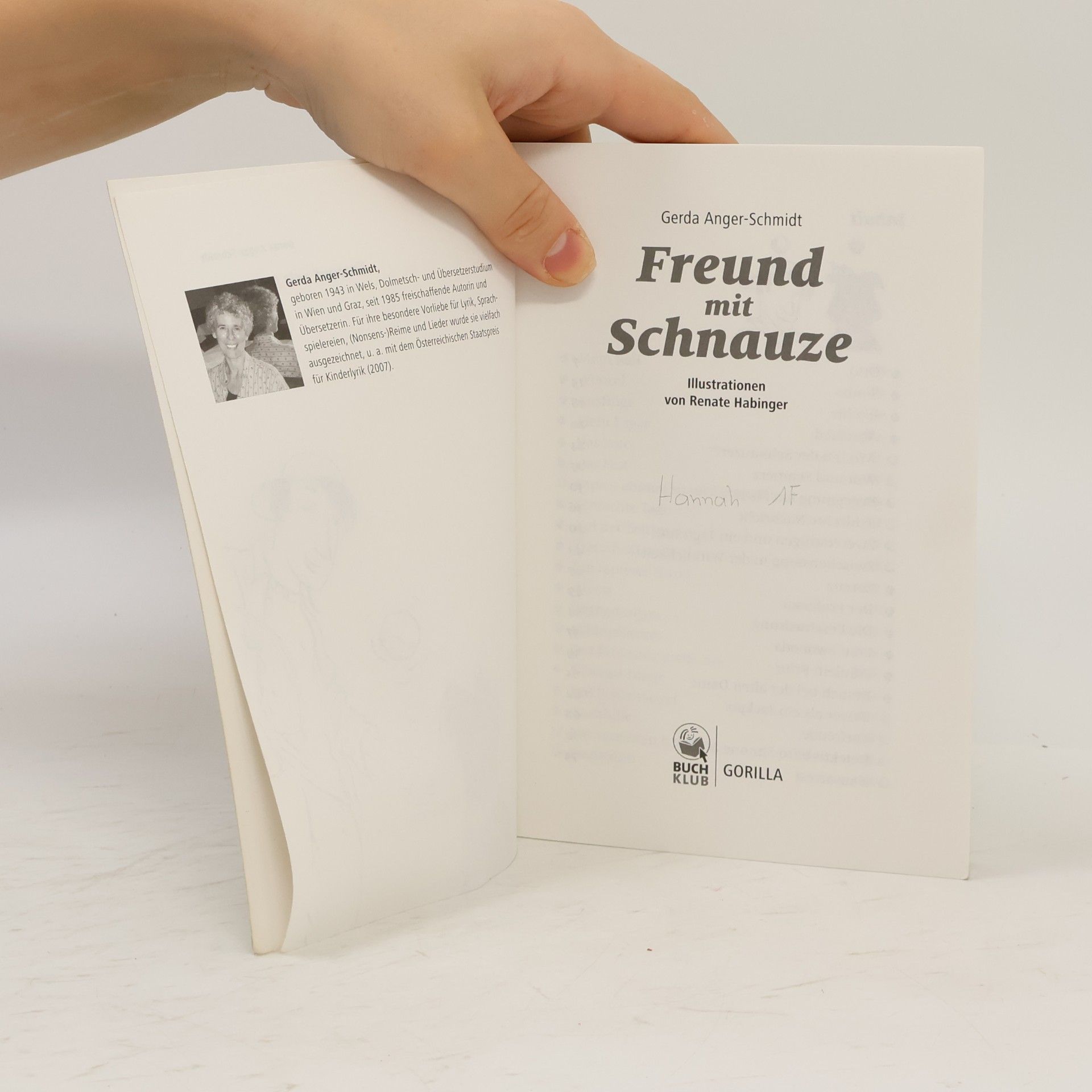 Gerda Anger-Schmidt Freund mit Schnauze