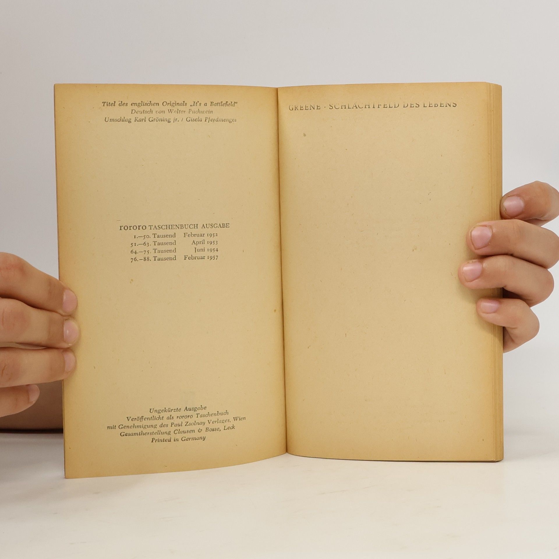 Graham Greene Schlachtfeld des Lebens
