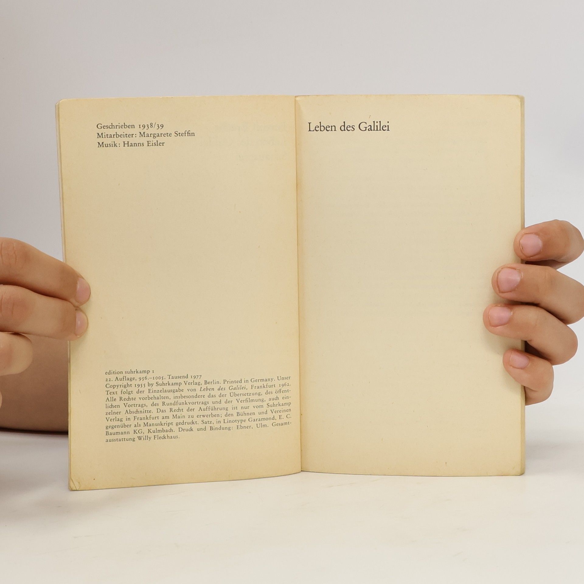Bertolt Brecht Leben des Galilei