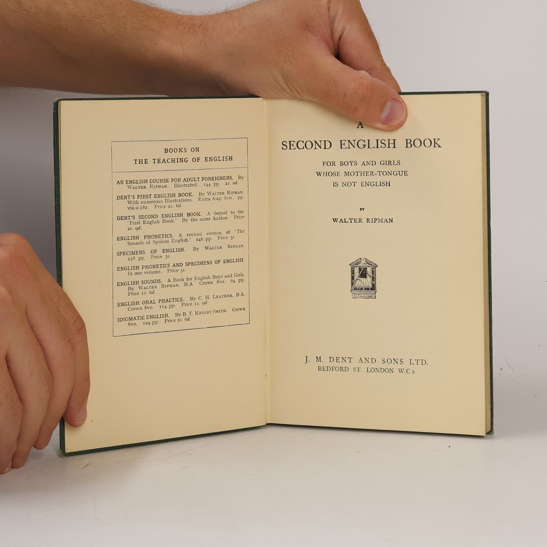 Walter Lipman A Second English Book