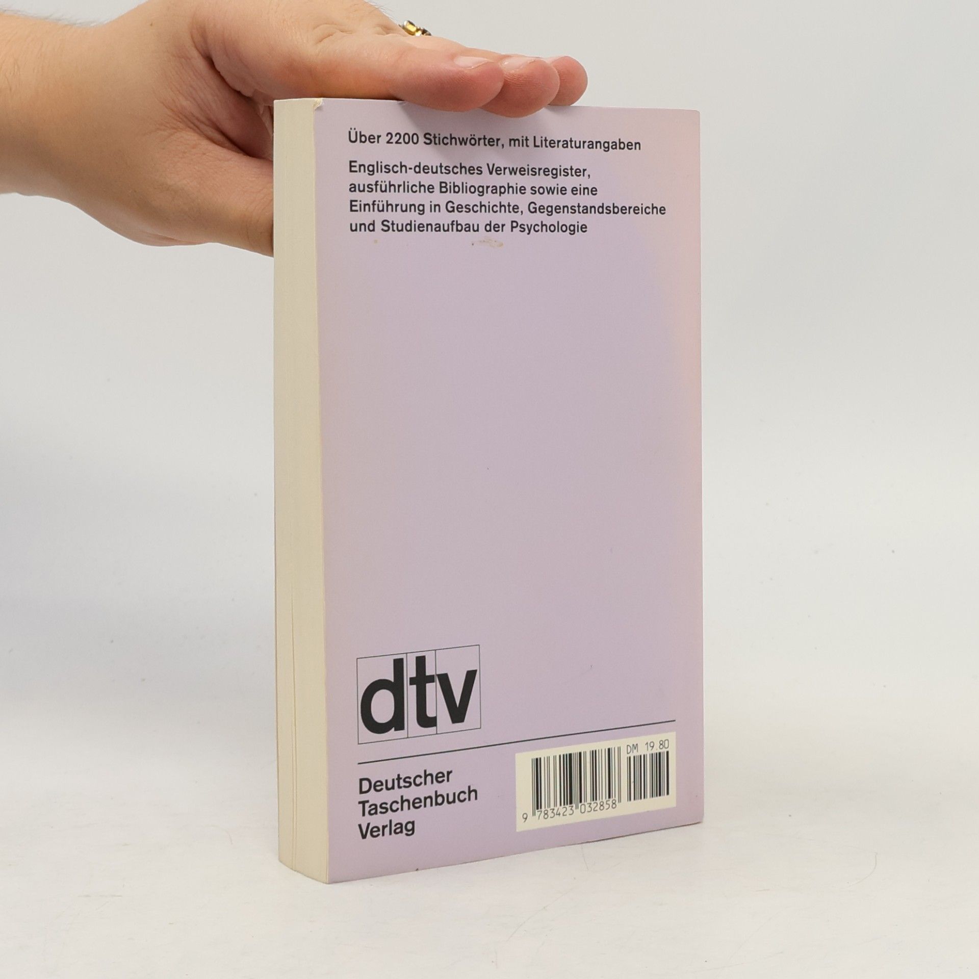 Werner D. Fröhlich dtv-Wörterbuch zur Psychologie