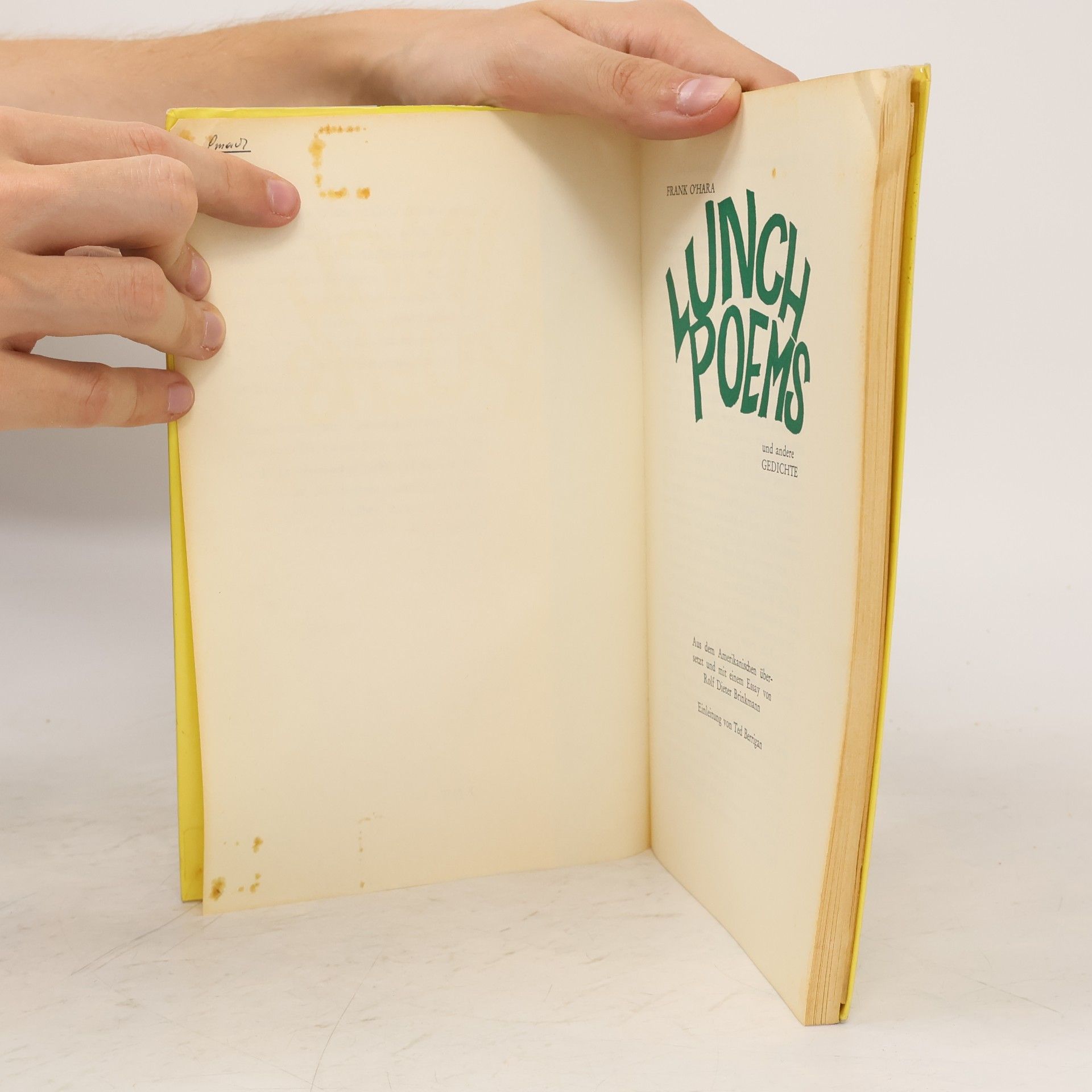 Frank O. Hara Lunch Poems