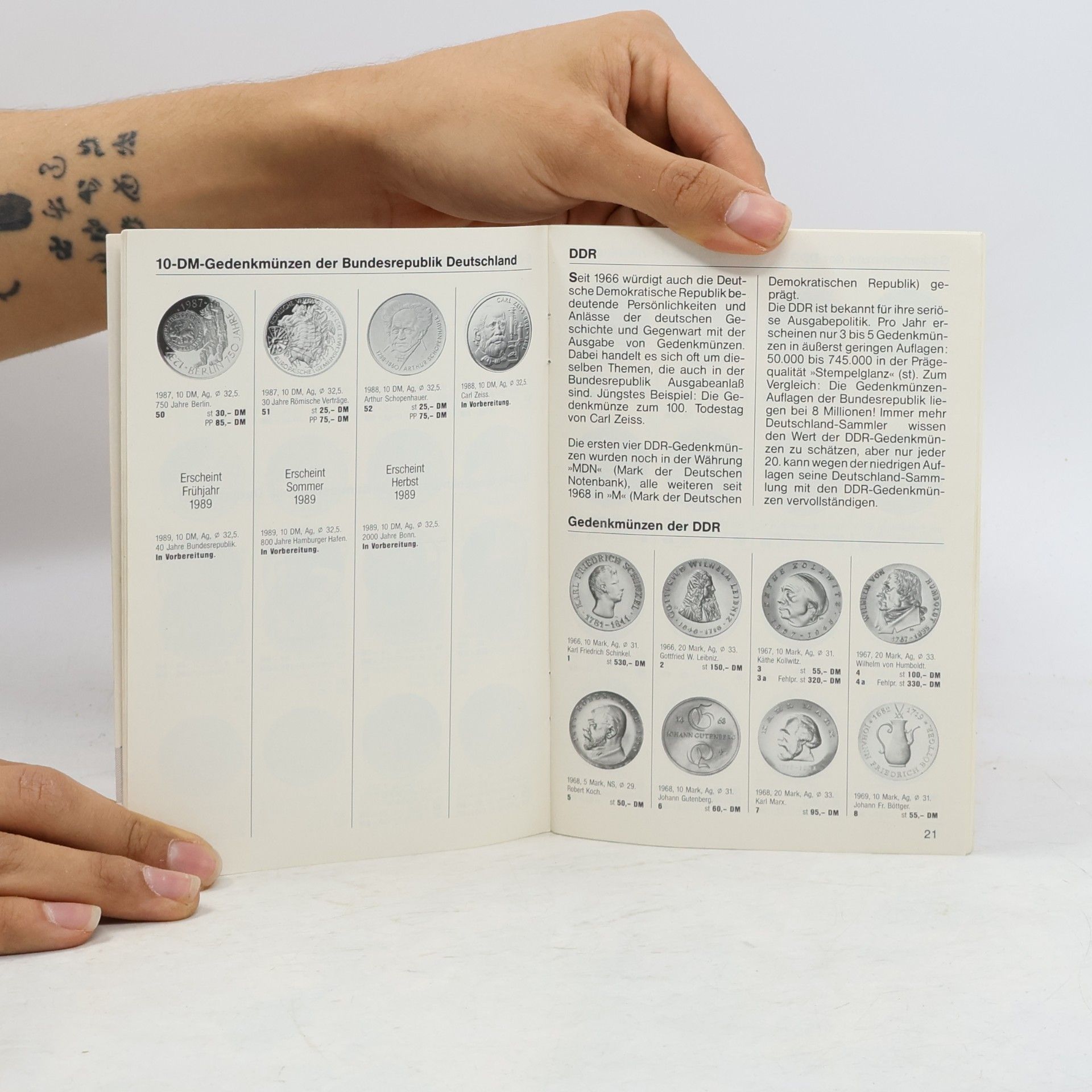 unbekannt Michel. Katalog für Gedenkmünzen 1988/89.