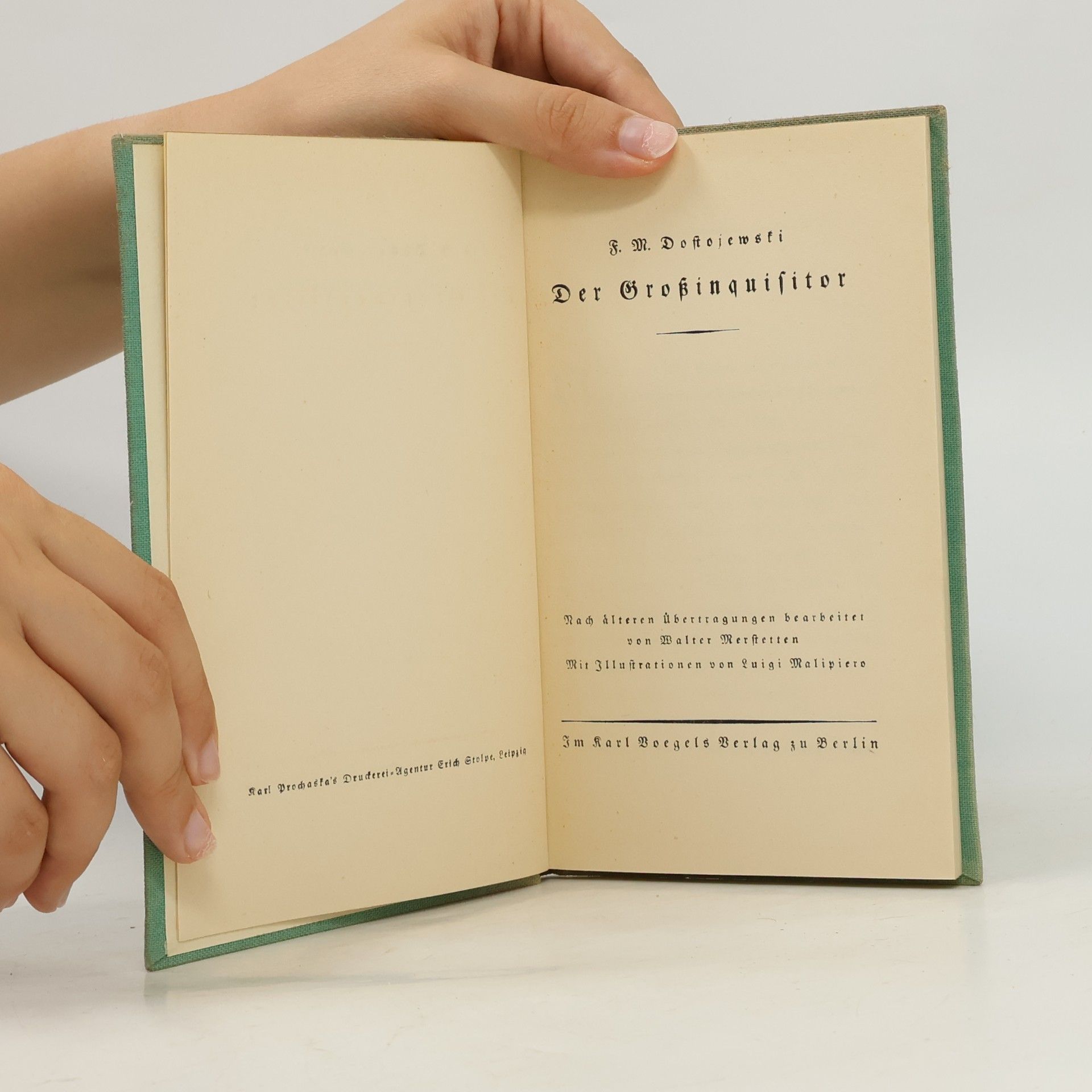 Fjodor Michailowitsch Dostojewski Der Großinquisitor