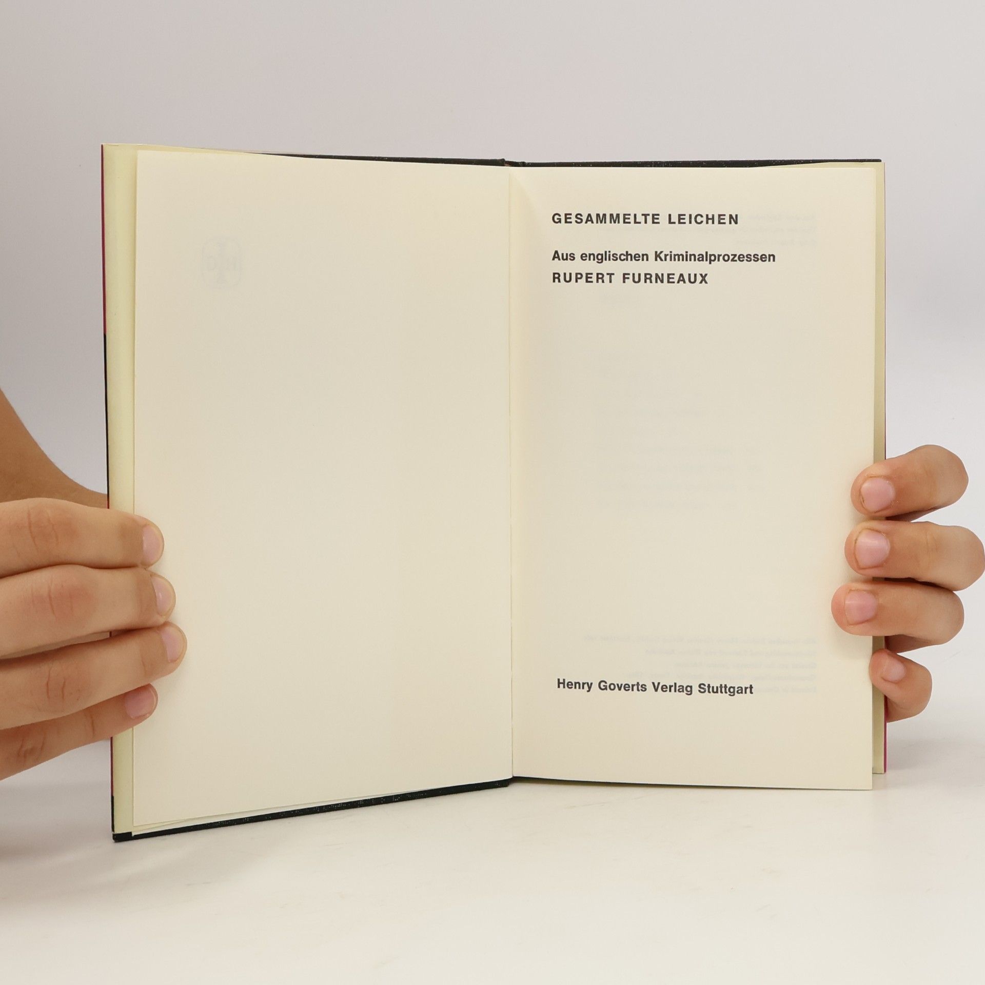 Rupert Furneaux Gesammelte Leichen
