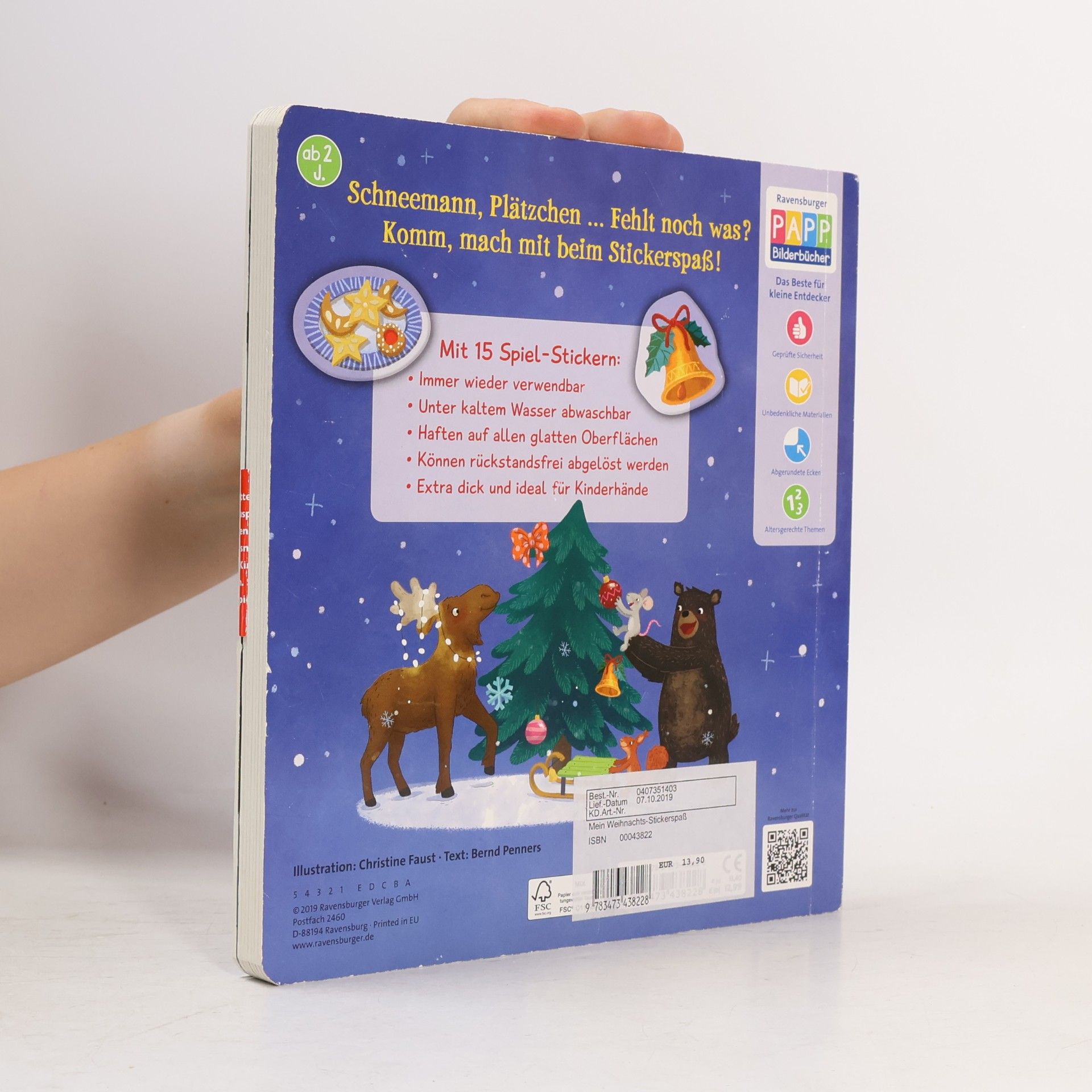Christine Faust Mein Weihnachts-Stickerspaß