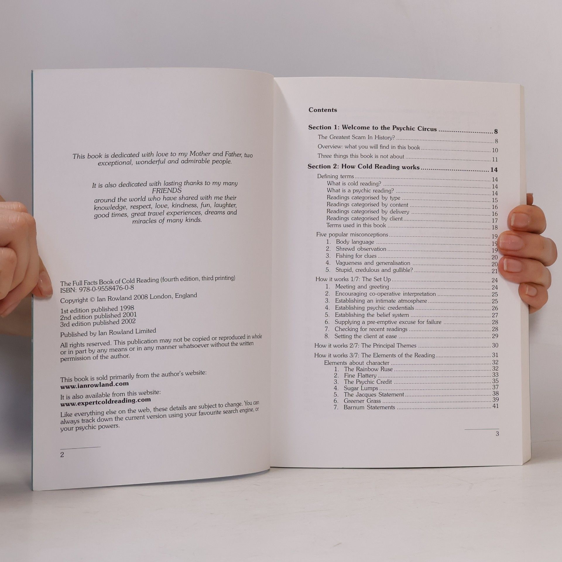 Ian Rowland The Full Facts Book of Cold Reading