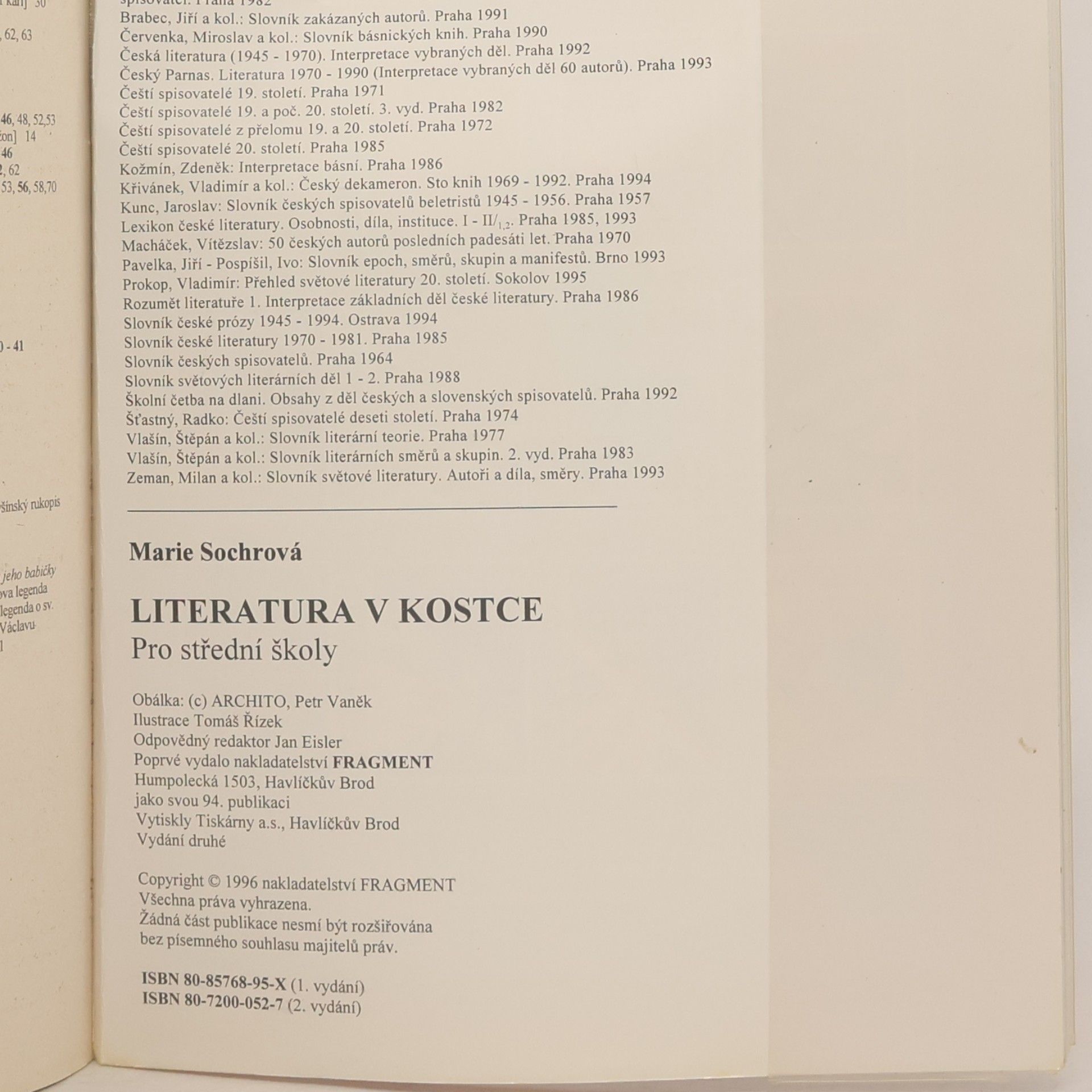Marie Sochrová Literatura v kostce. Pro střední školy