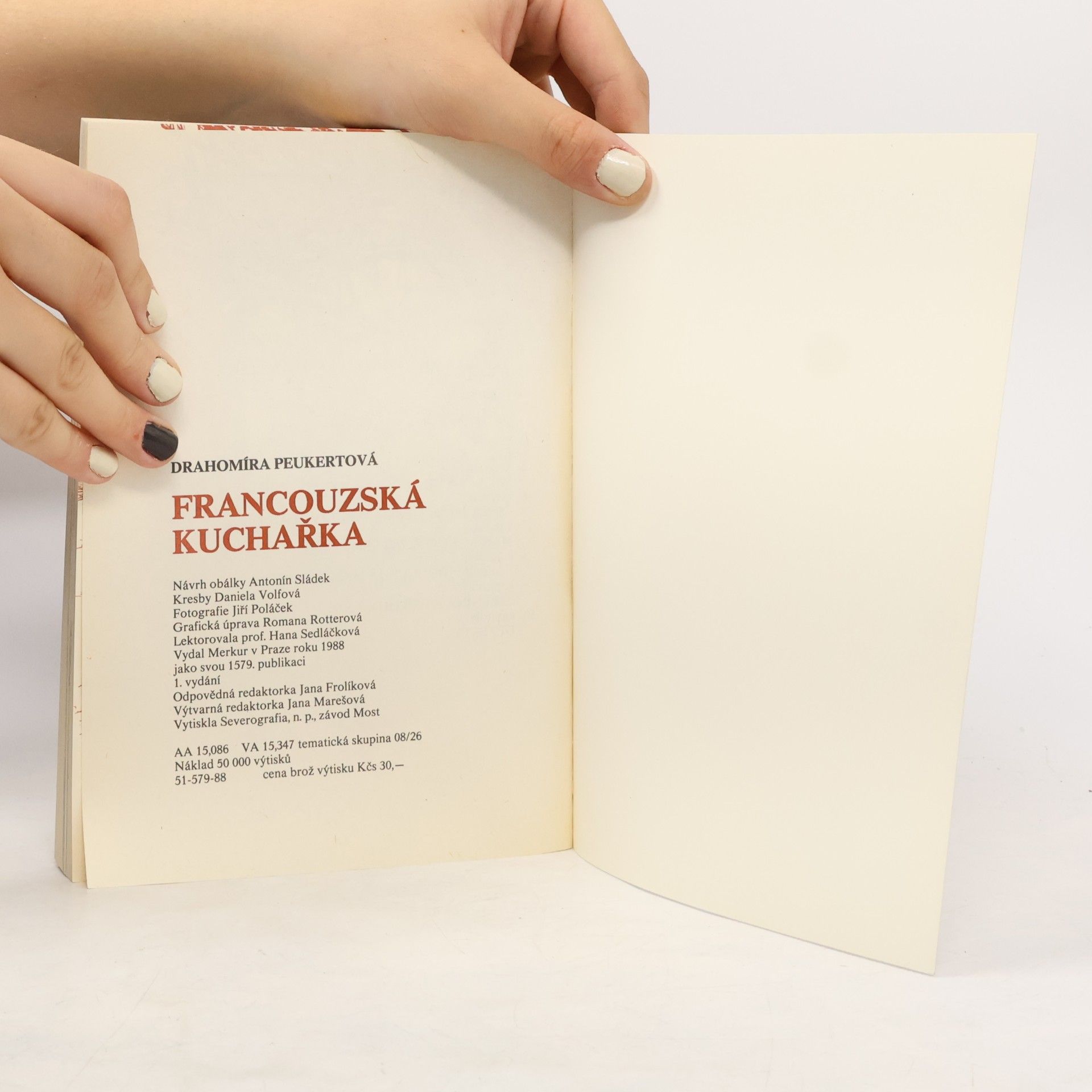 Drahomíra Peukertová Francouzská kuchařka