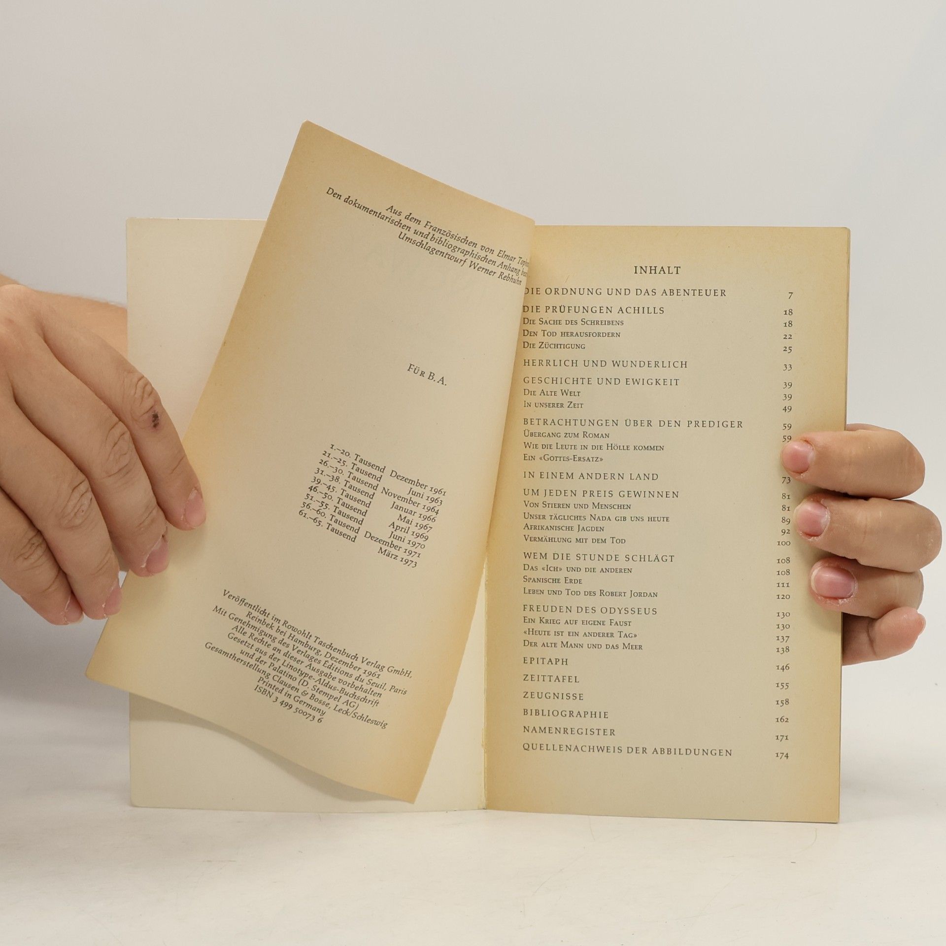 Georges-Albert Astre Ernest Hemingway in Selbstzeugnissen und Bilddokumenten