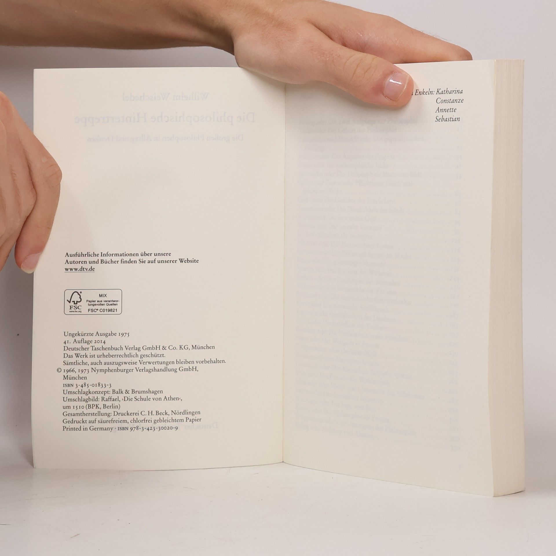 Wilhelm Weischedel Die philosophische Hintertreppe