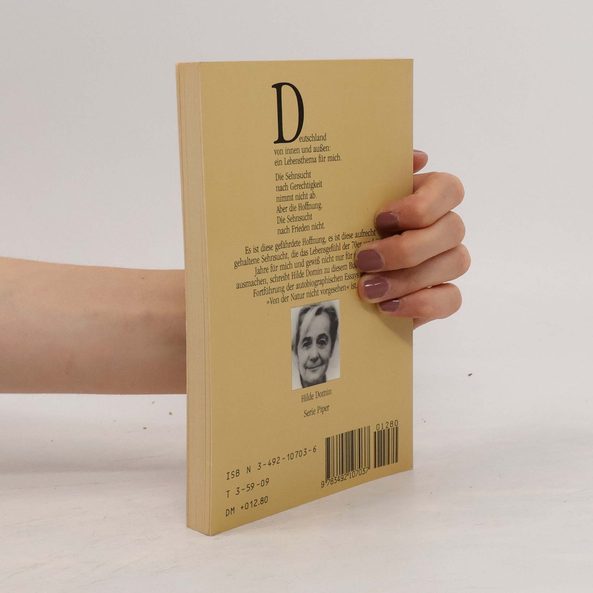 Hilde Domin Aber die Hoffnung