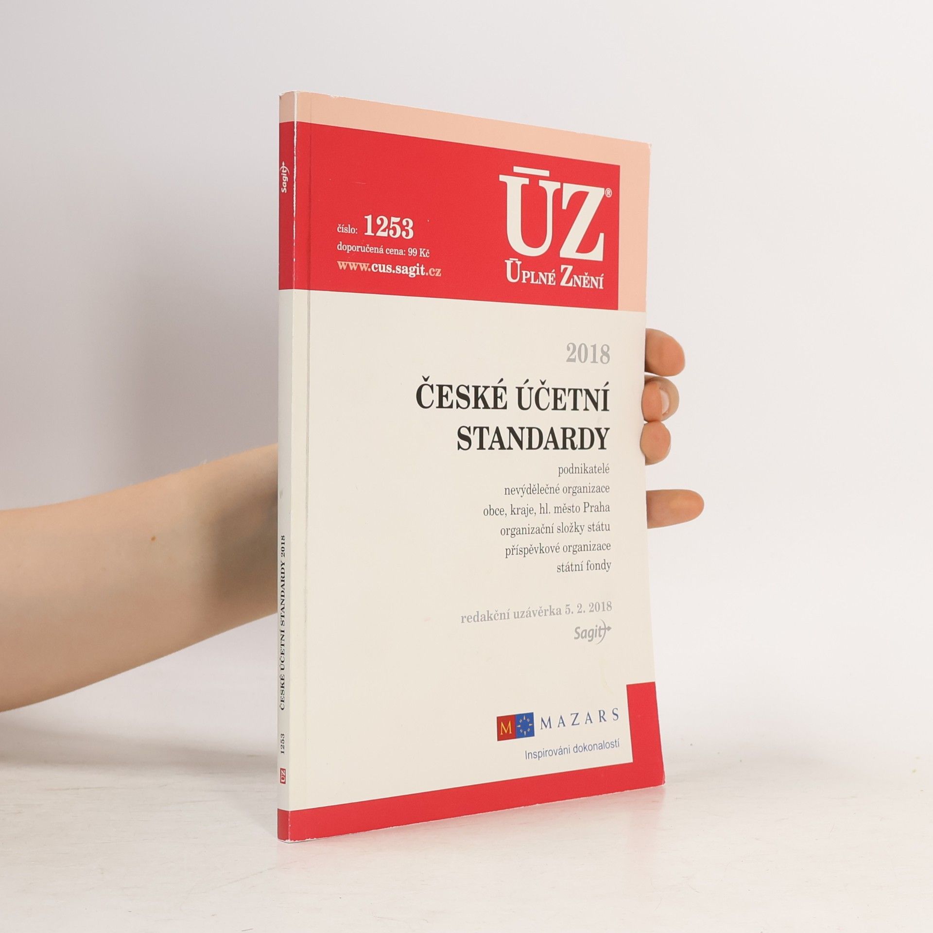 Various authors České účetní standardy ; podnikatelé, nevýdělečné organizace, obce, kraje, příspěvkové organizace, organizační složky státu, státní fondy [ÚZ 2020 č. 1253]
