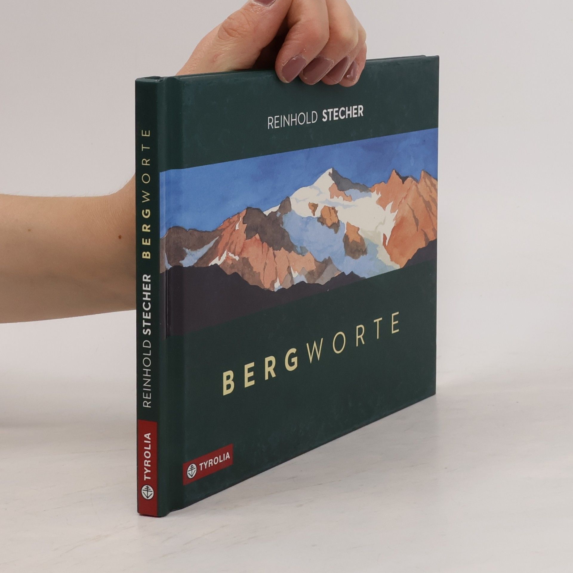 Reinhold Stecher Bergworte. Bilder und Gedanken. Mit Aquarellen des Autors. Herausgegeben vom Peter Jungmann im Auftrag des Bischof-Stecher-Gedächtnisvereins.