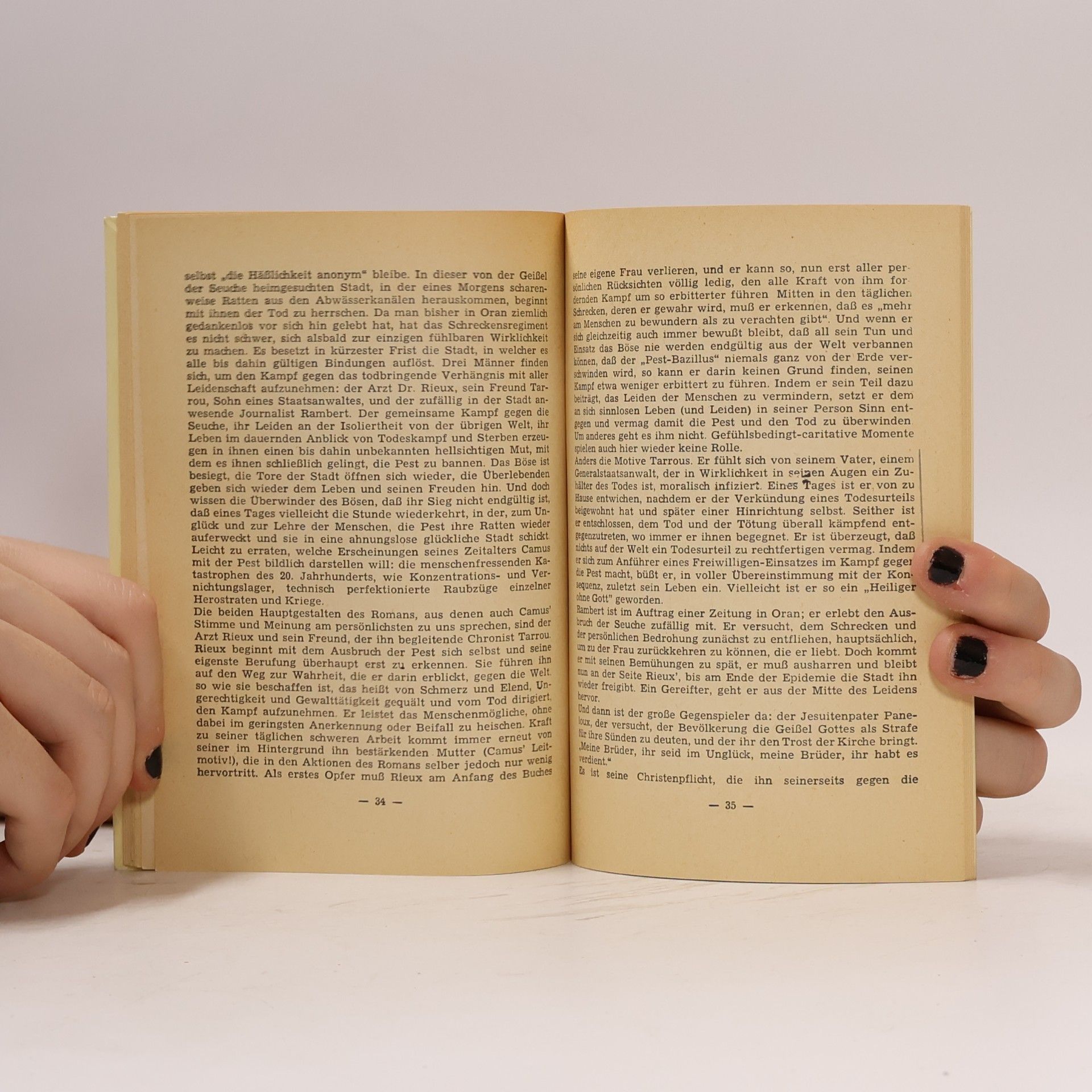 Edgar Neis Erläuterungen zu Albert Camus, Die Pest