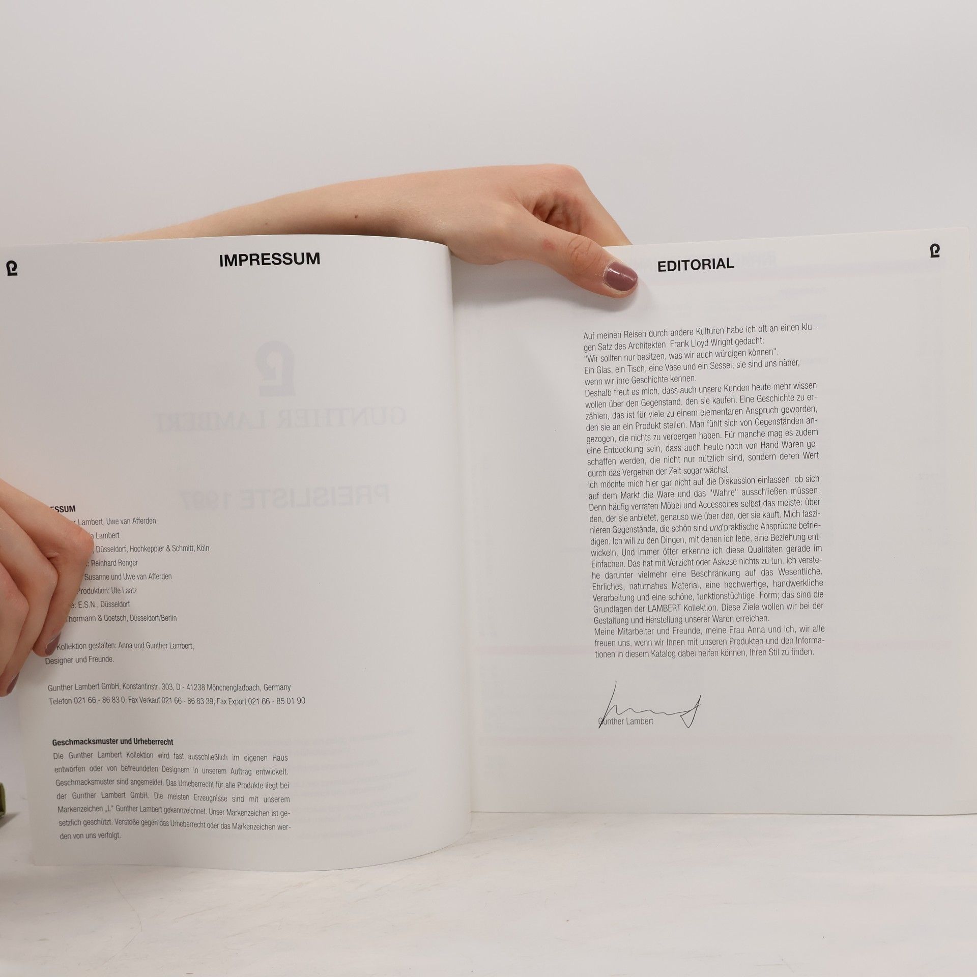 Frank Schauhoff Preisliste 1997 Gunther Lambert. Sommergäste - die Welt des Gunther Lambert