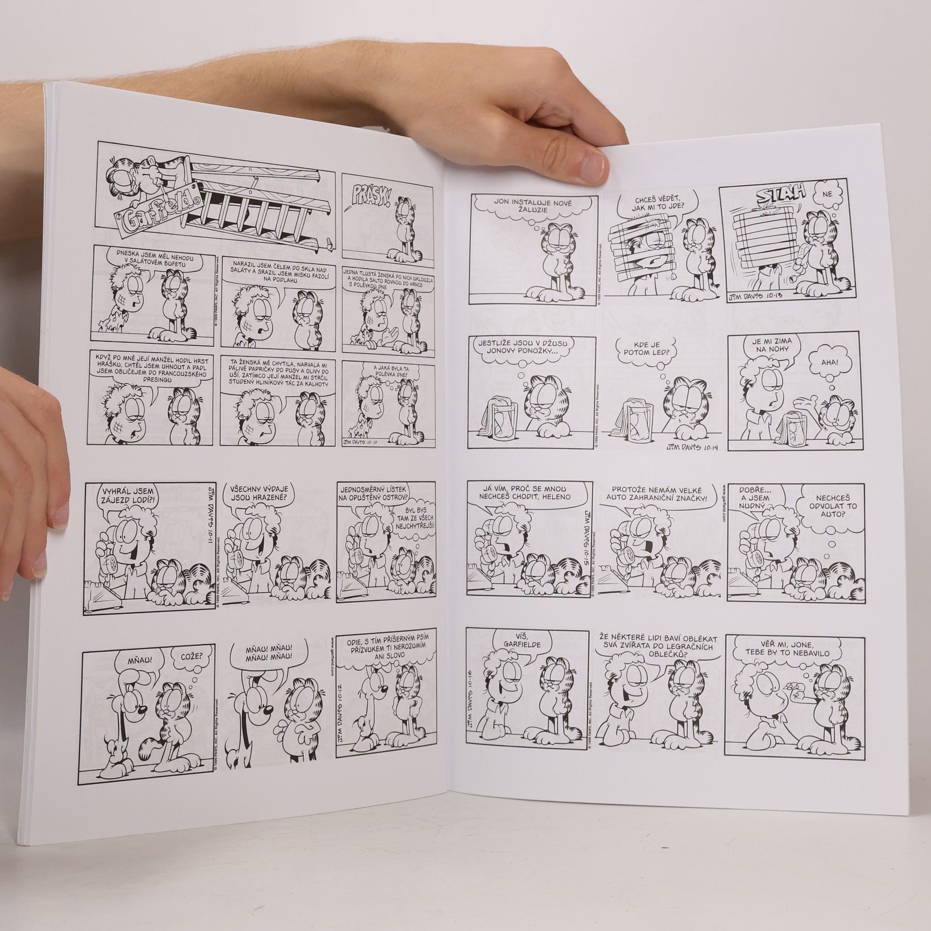 Jim Davis Garfield chrochtá blahem