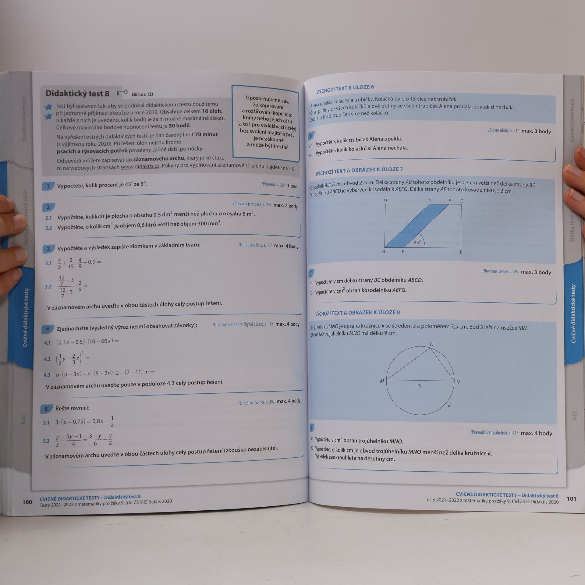 Autorenkollektiv Testy z matematiky pro žáky 9. tříd ZŠ 2021/2022