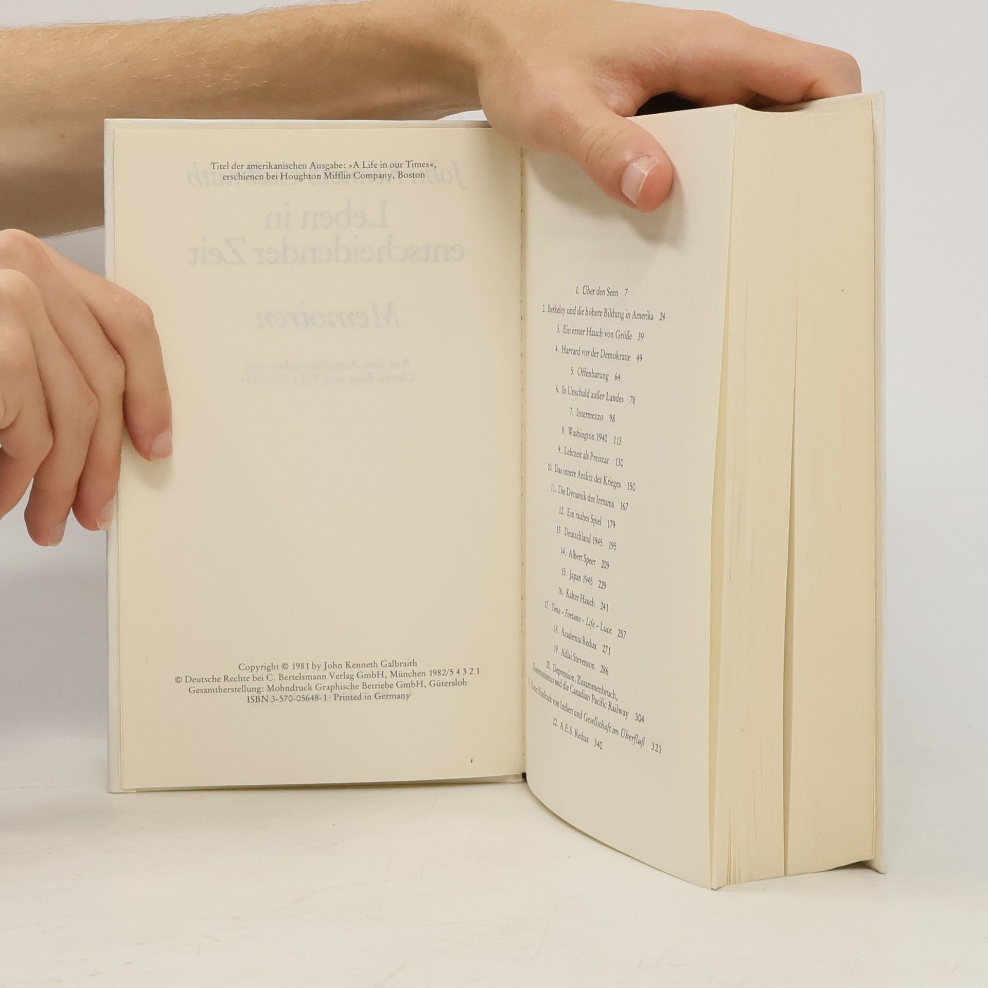 John Kenneth Galbraith Leben in entscheidender Zeit