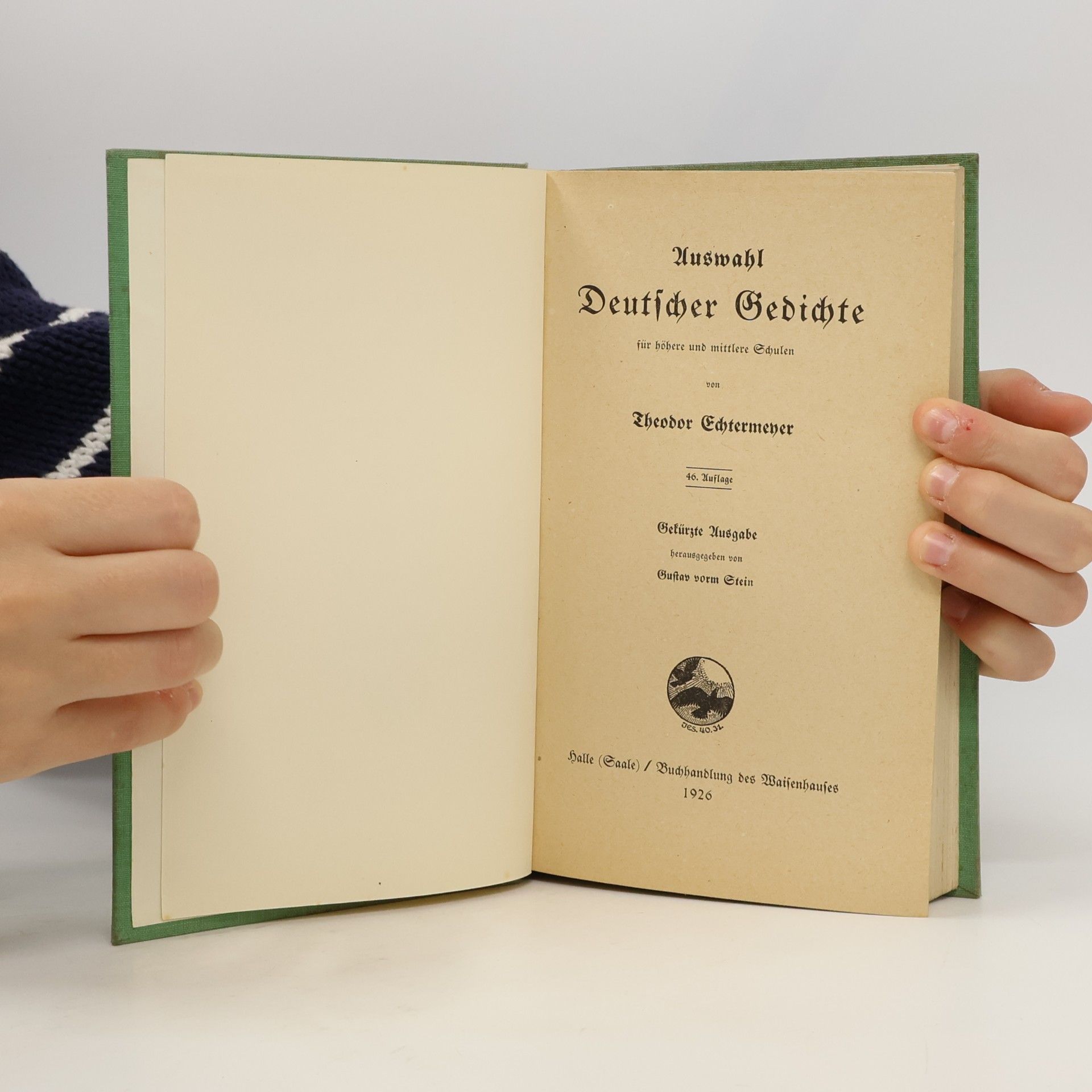 Ernst Theodor Echtermeyer Auswahl Deutscher Gedichte