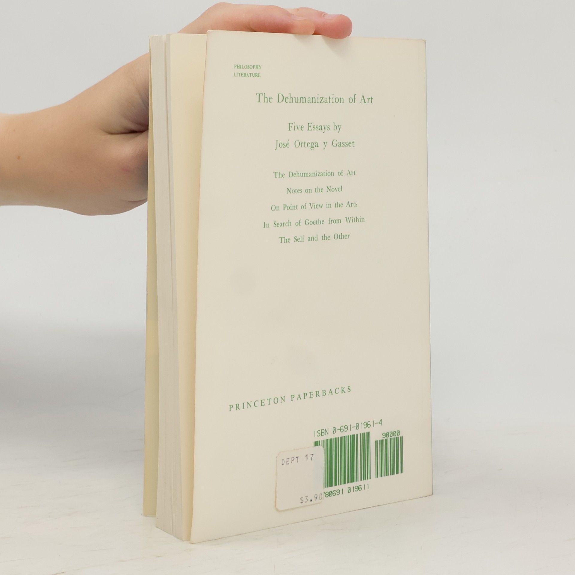 José Ortega y Gasset The dehumanization of art : and other essays on art, culture, and literature