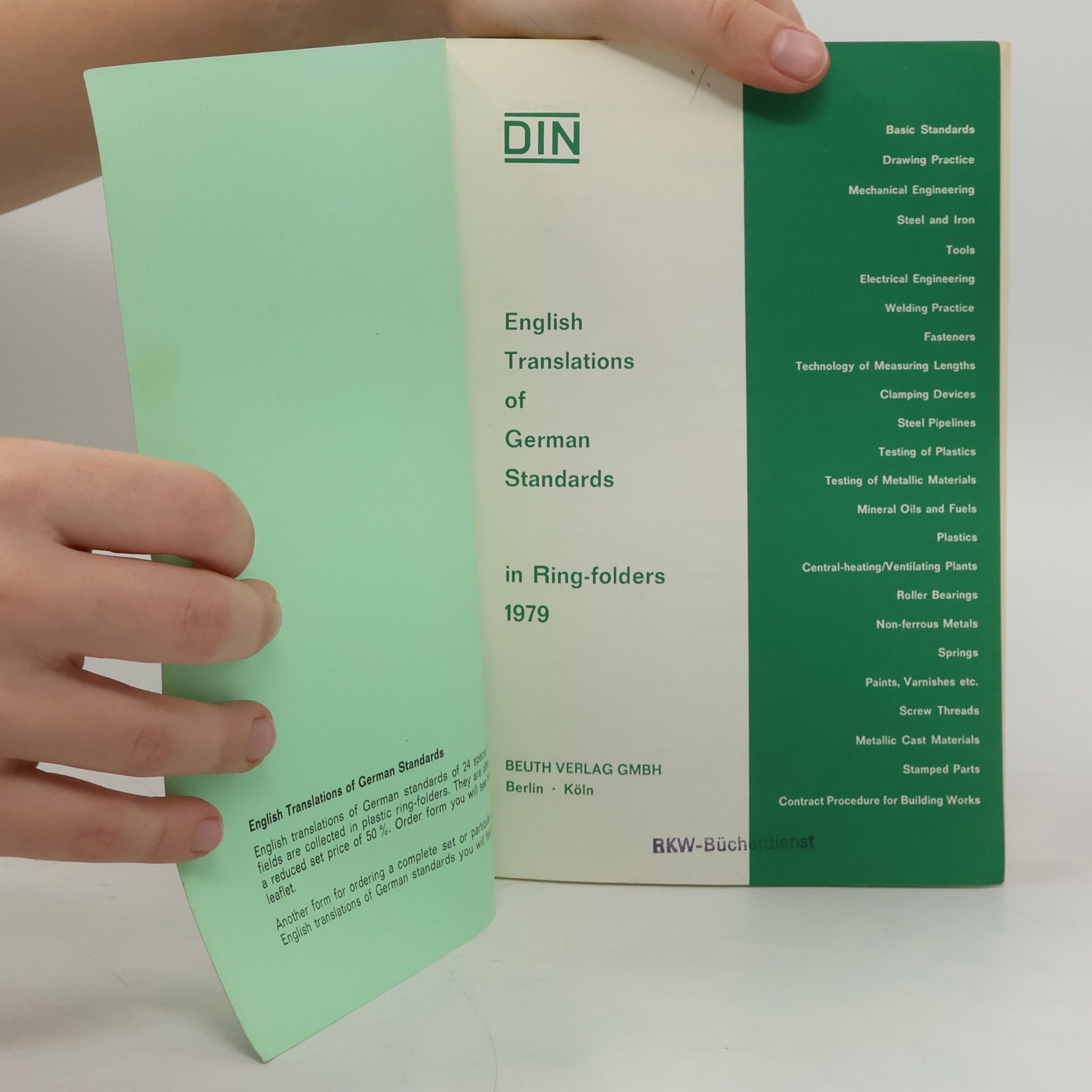 Kolektiv autorů English Translations of German Standards 1979