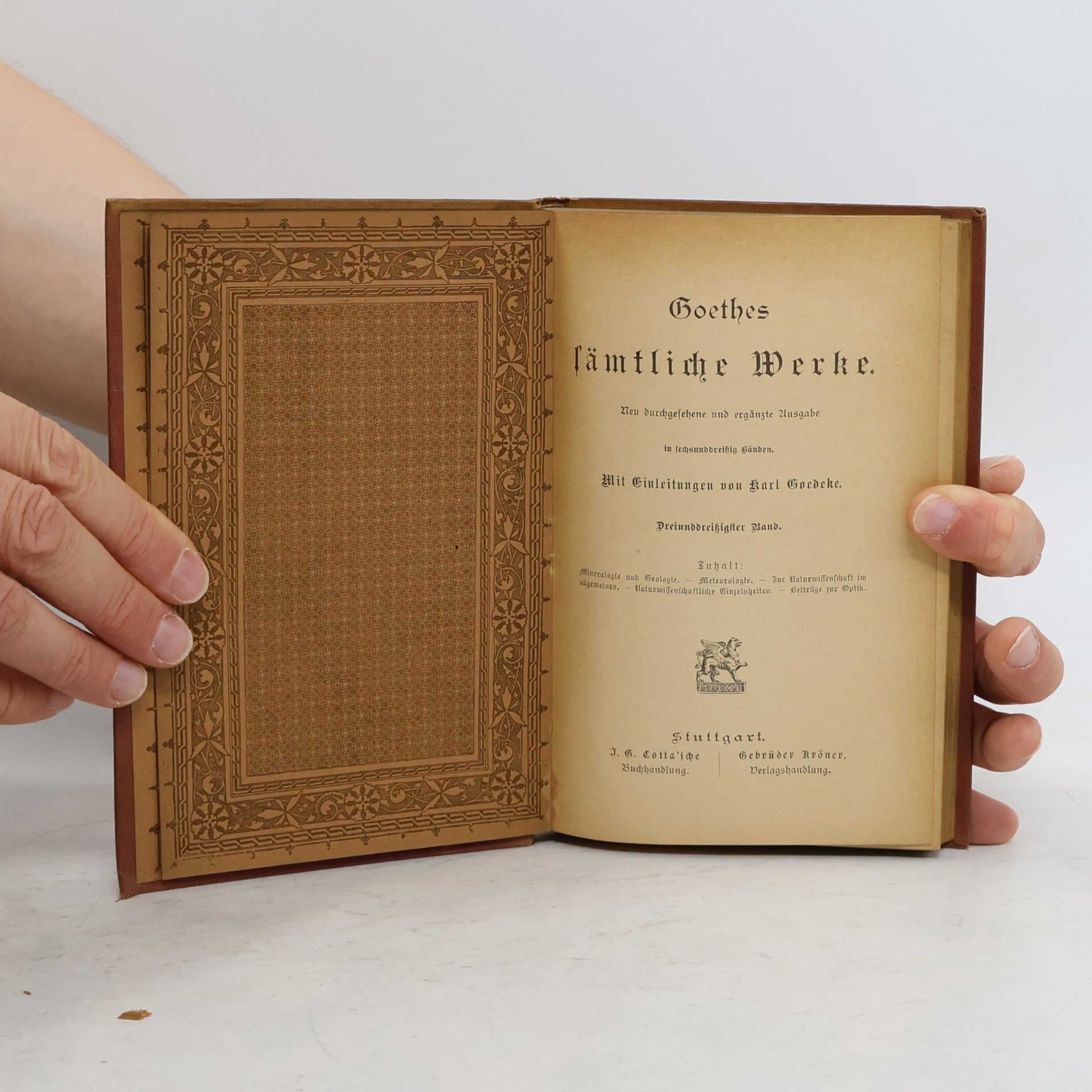 Johann Wolfgang von Goethe Goethes sämtliche Werke Band 33