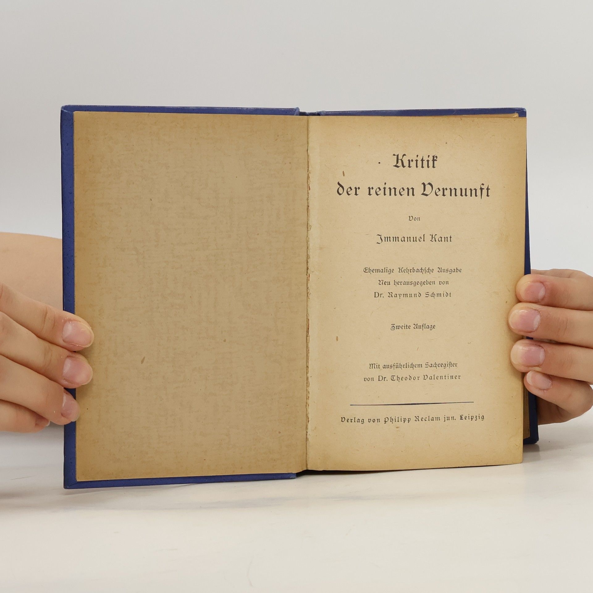 Immanuel Kant Kritik der reinen Vernunft