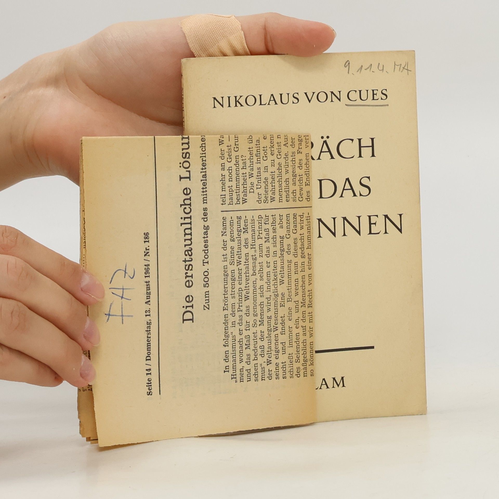 Nicolaus von Cues Gespräch über das Seinkönnen