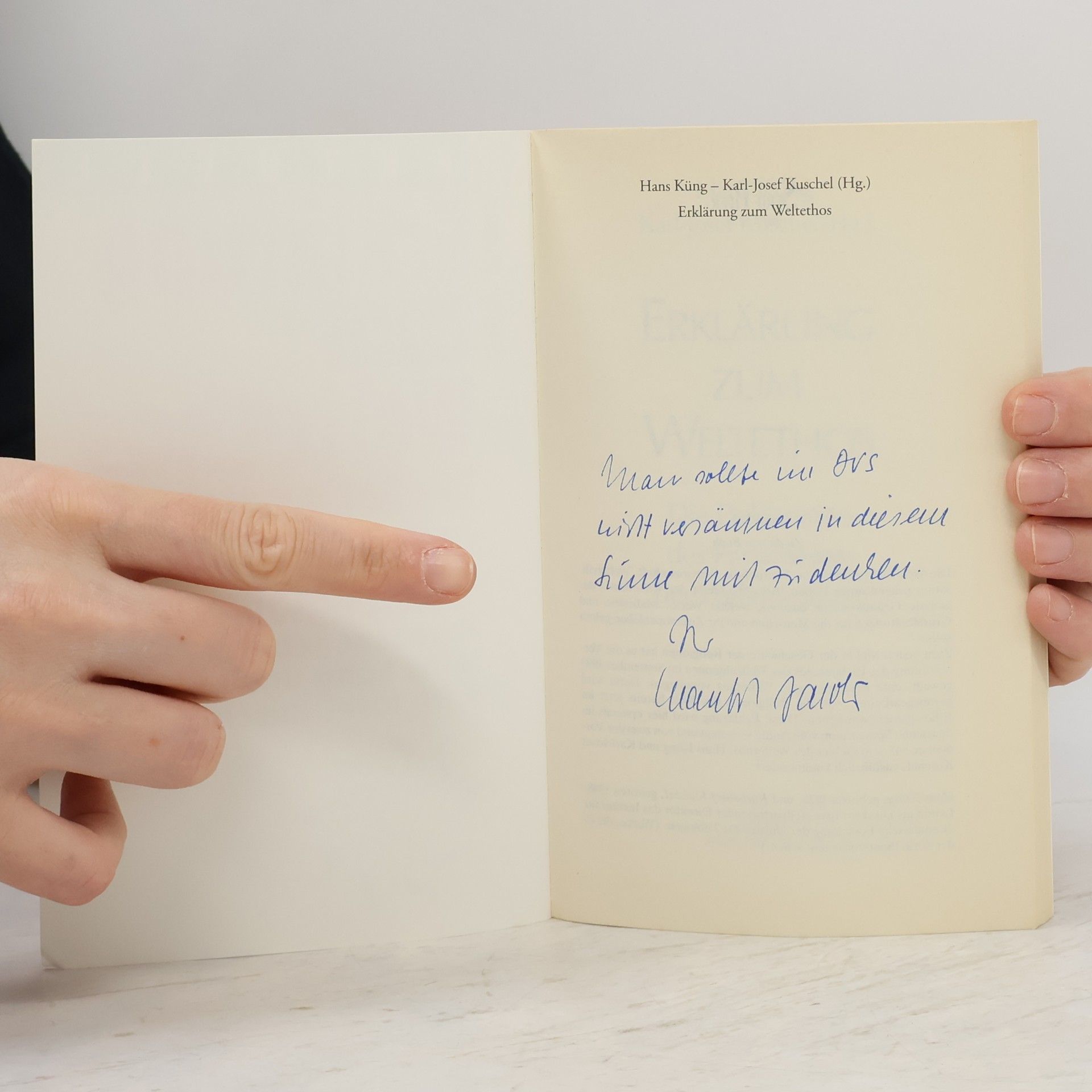Hans Küng Erklärung zum Weltethos