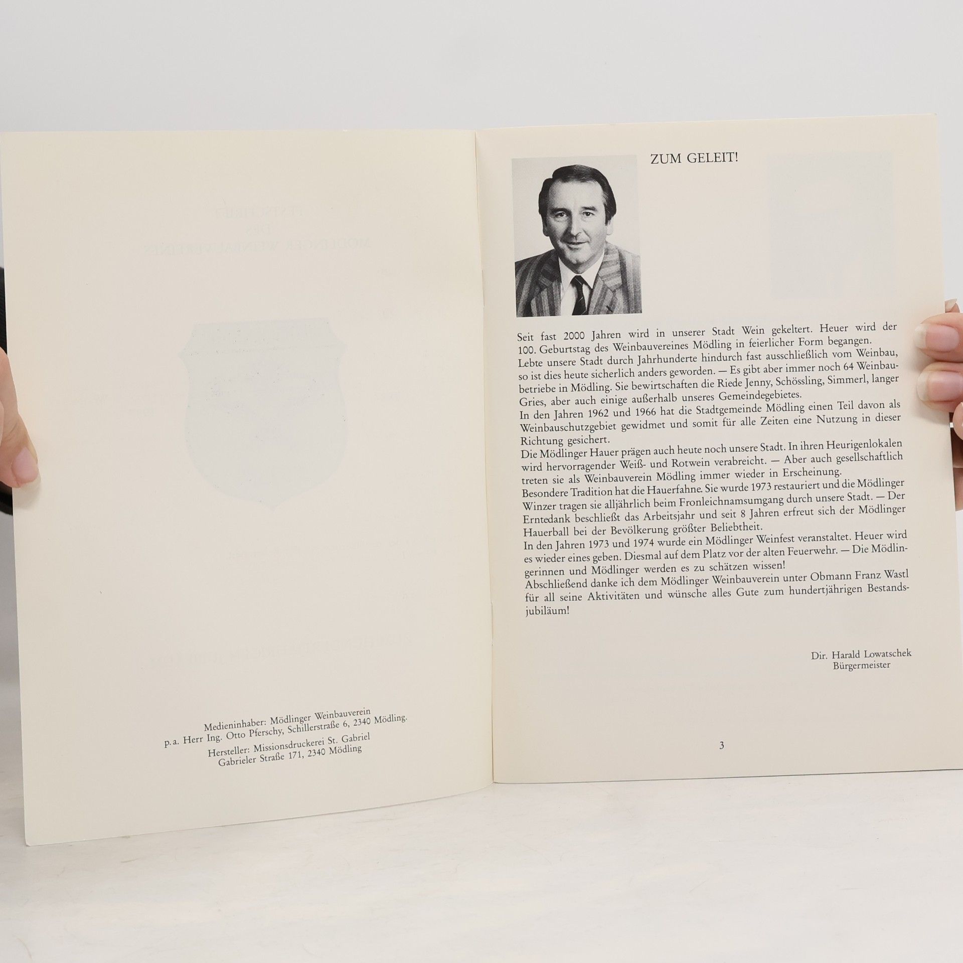 kolektiv Festschrift des mödlinger Weinbauvereines