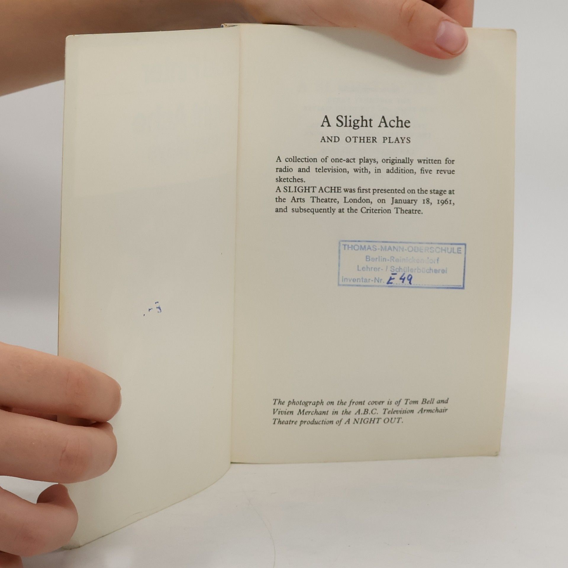 Harold Pinter A Slight Ache and other Plays