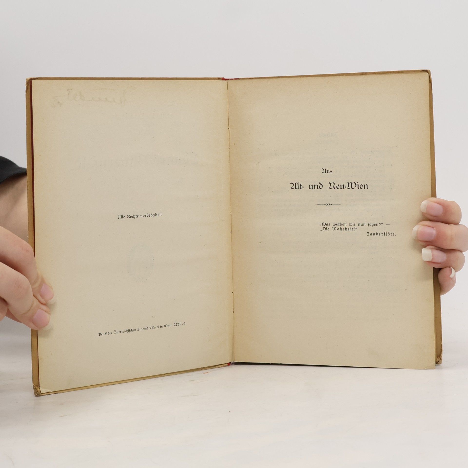 Eduard von Bauernfeld Aus Alt und Neu-Wien