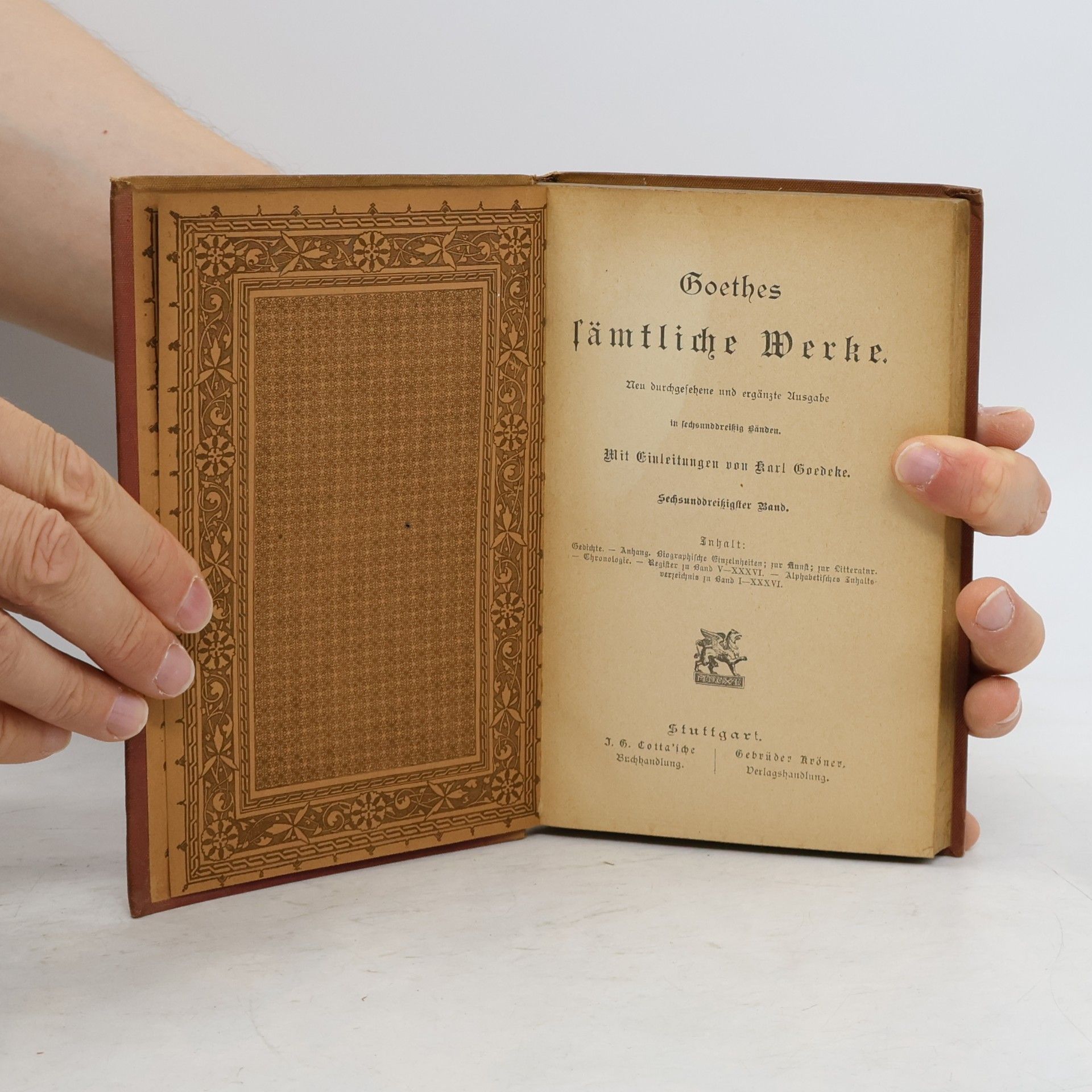 Johann Wolfgang von Goethe Goethes sämtliche Werke 36
