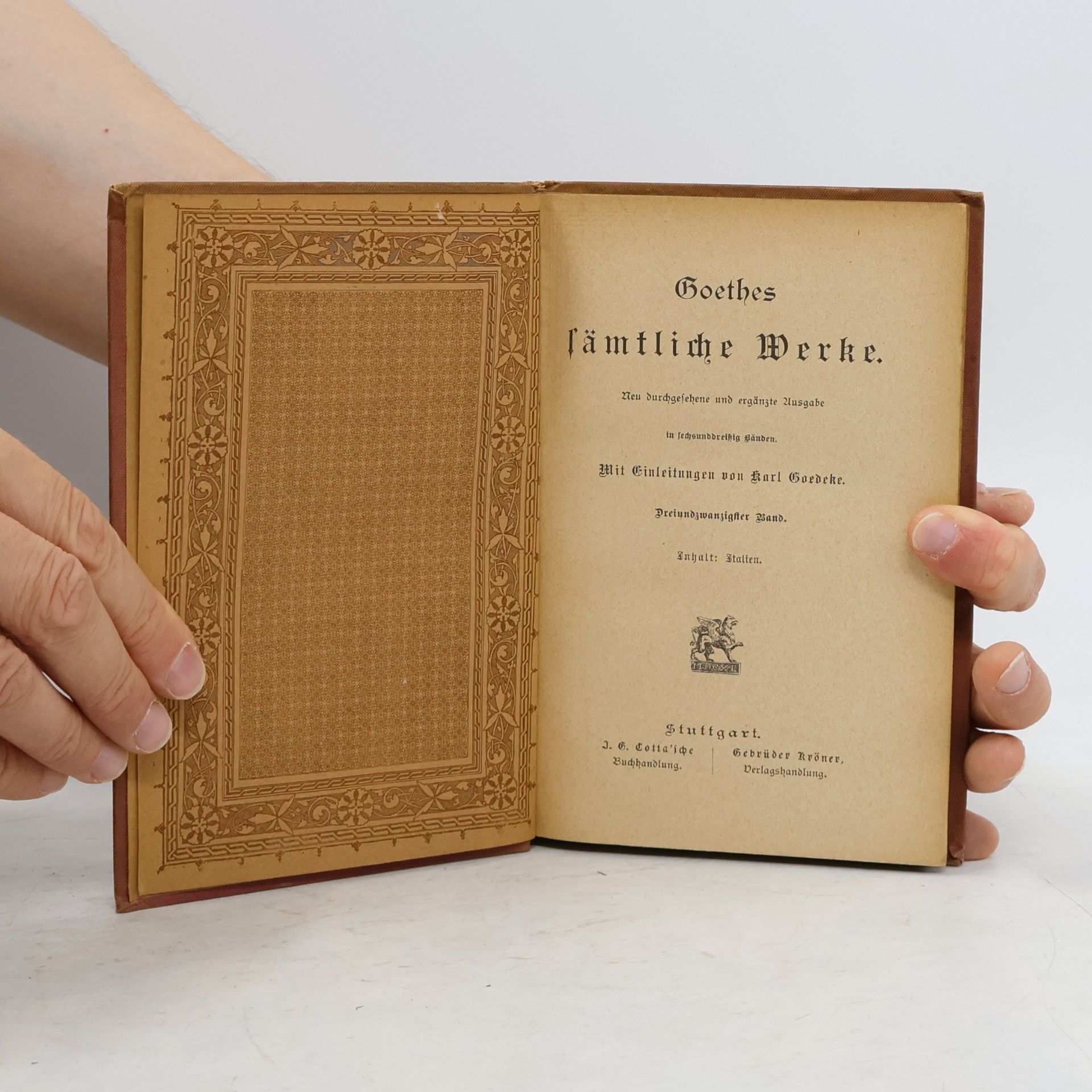 Johann Wolfgang von Goethe Goethes Sämtliche Werke Band 23