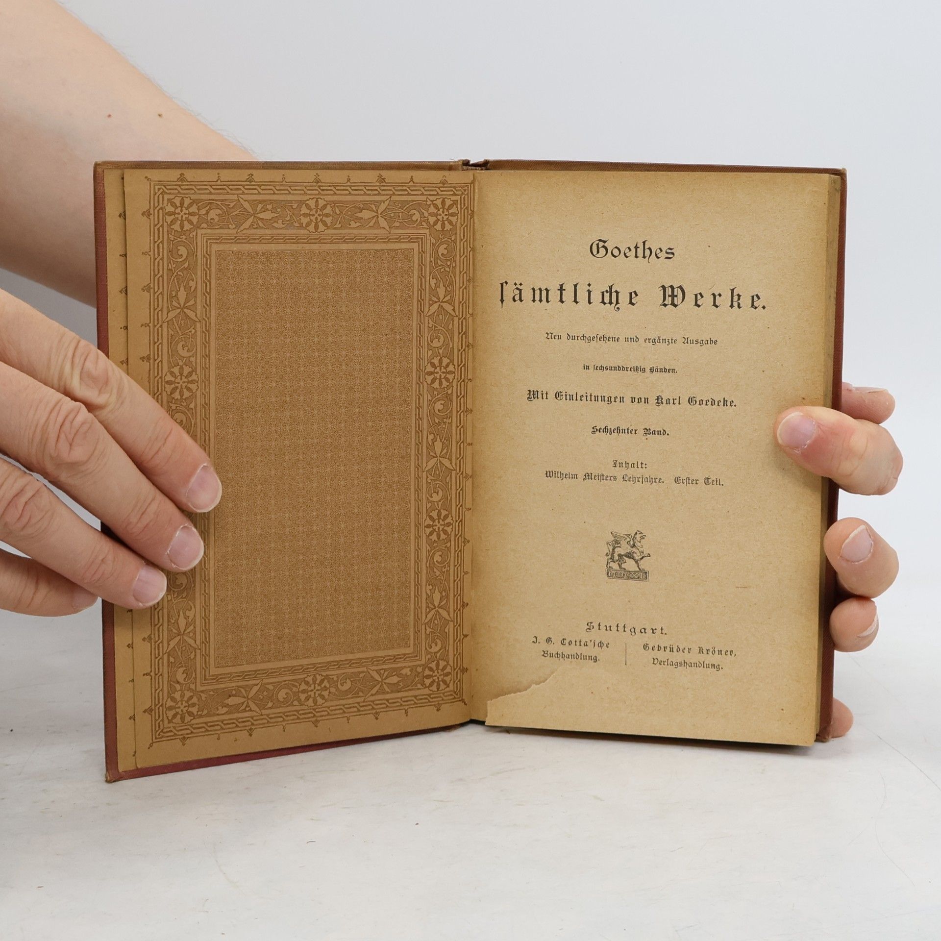 Johann Wolfgang von Goethe Goethes Sämtliche Werke 16
