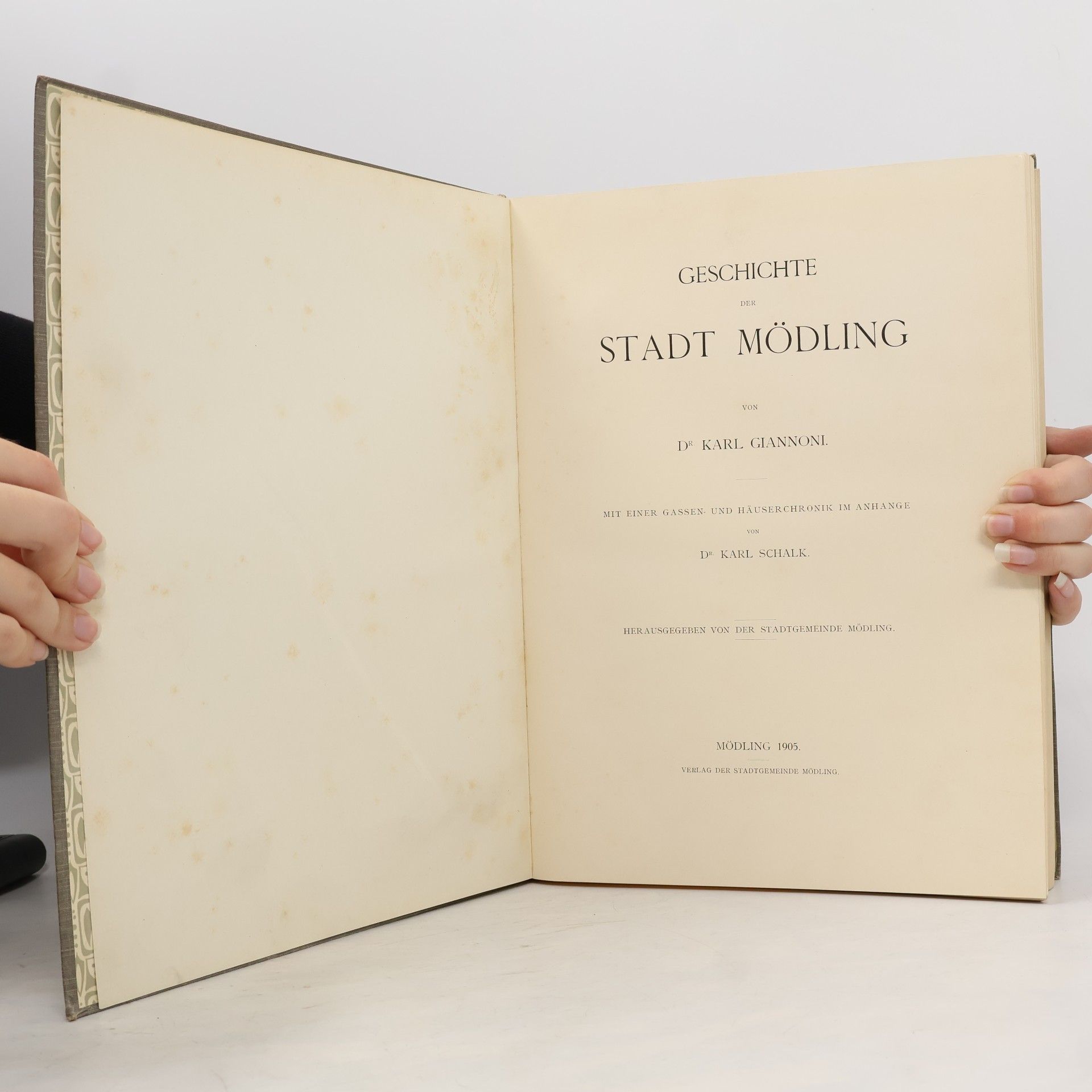 Karl Giannoni Geschichte der Stadt Mödling