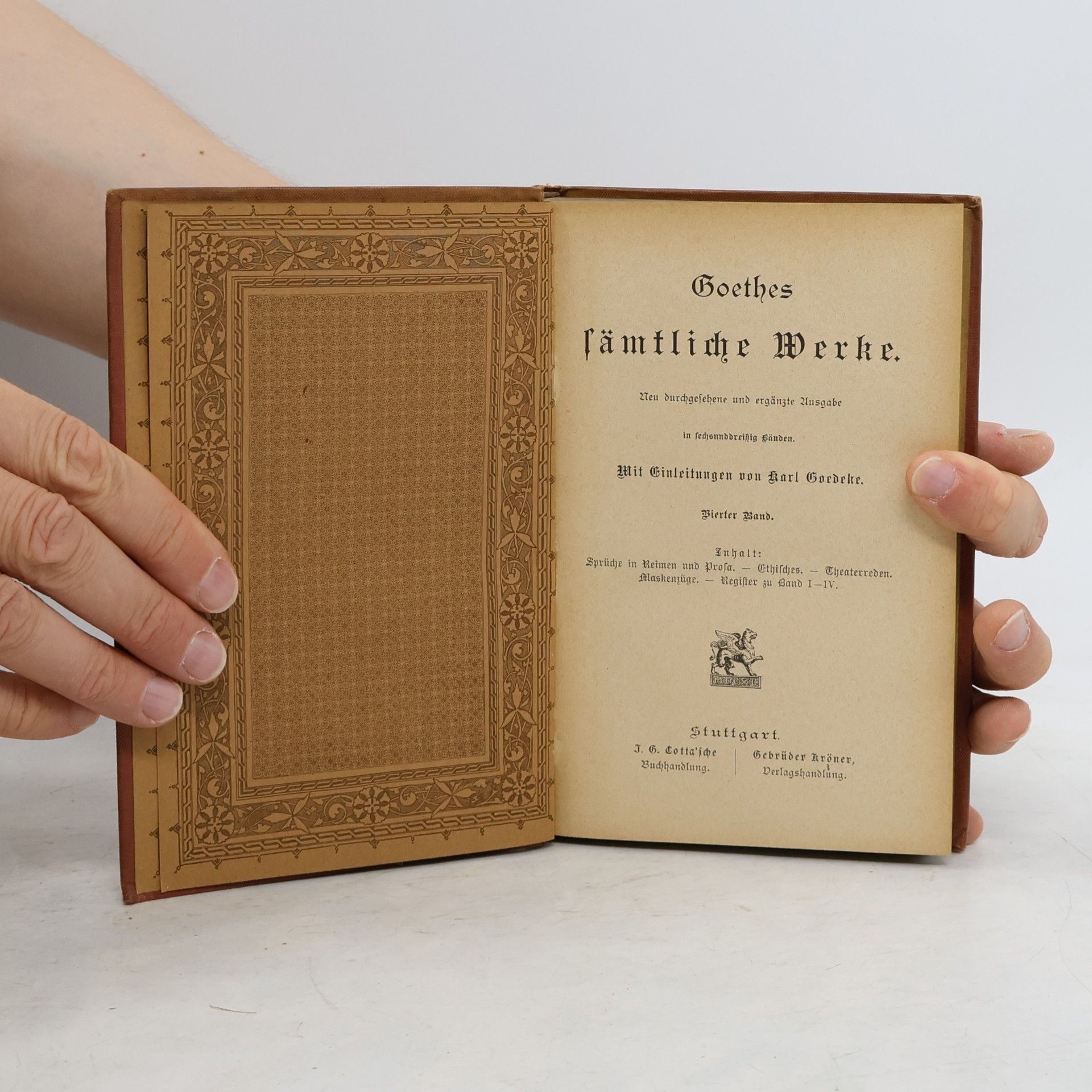 Johann Wolfgang von Goethe Goethes sämtliche Werke 4