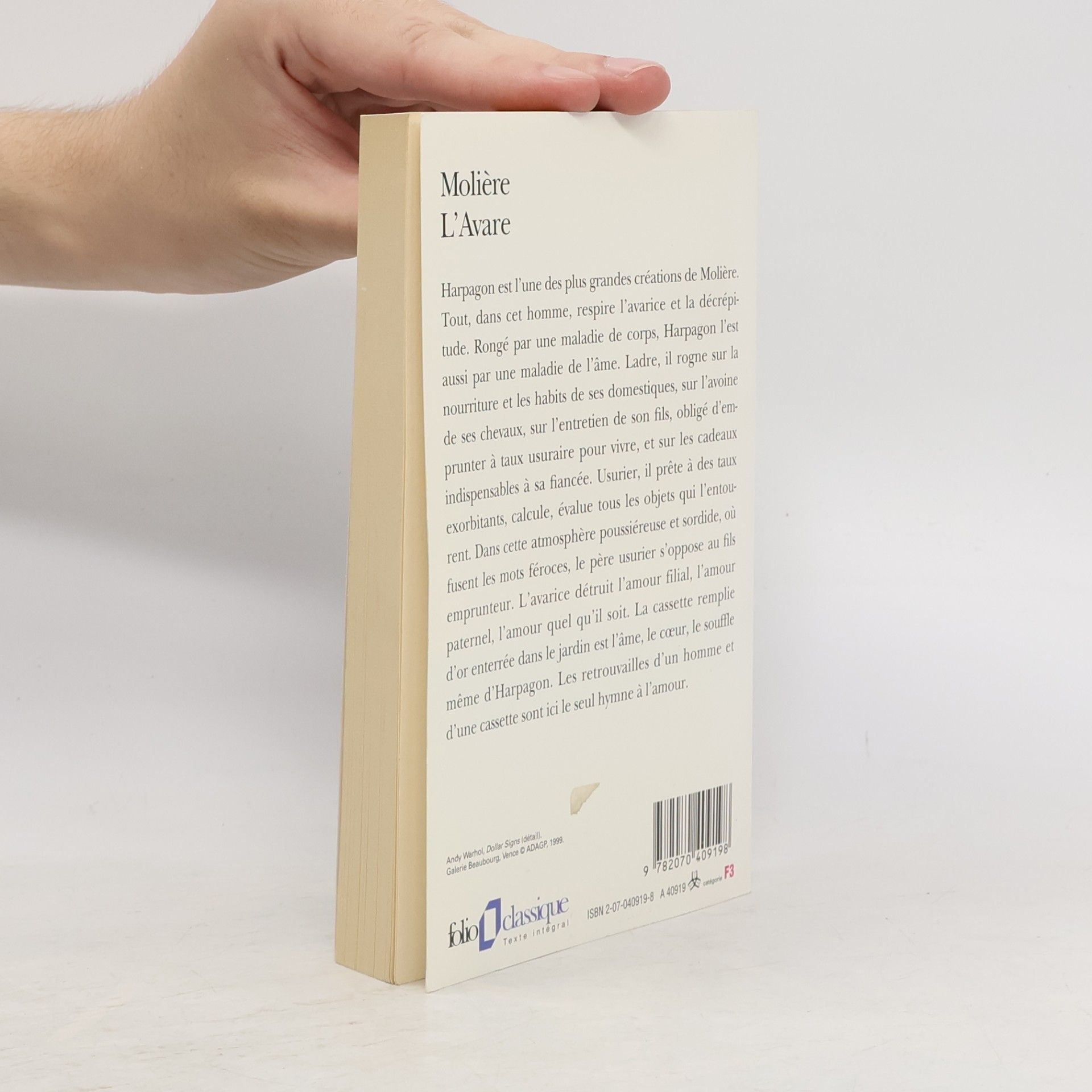 Molière L' Avare. Der Geizige, französische Ausgabe